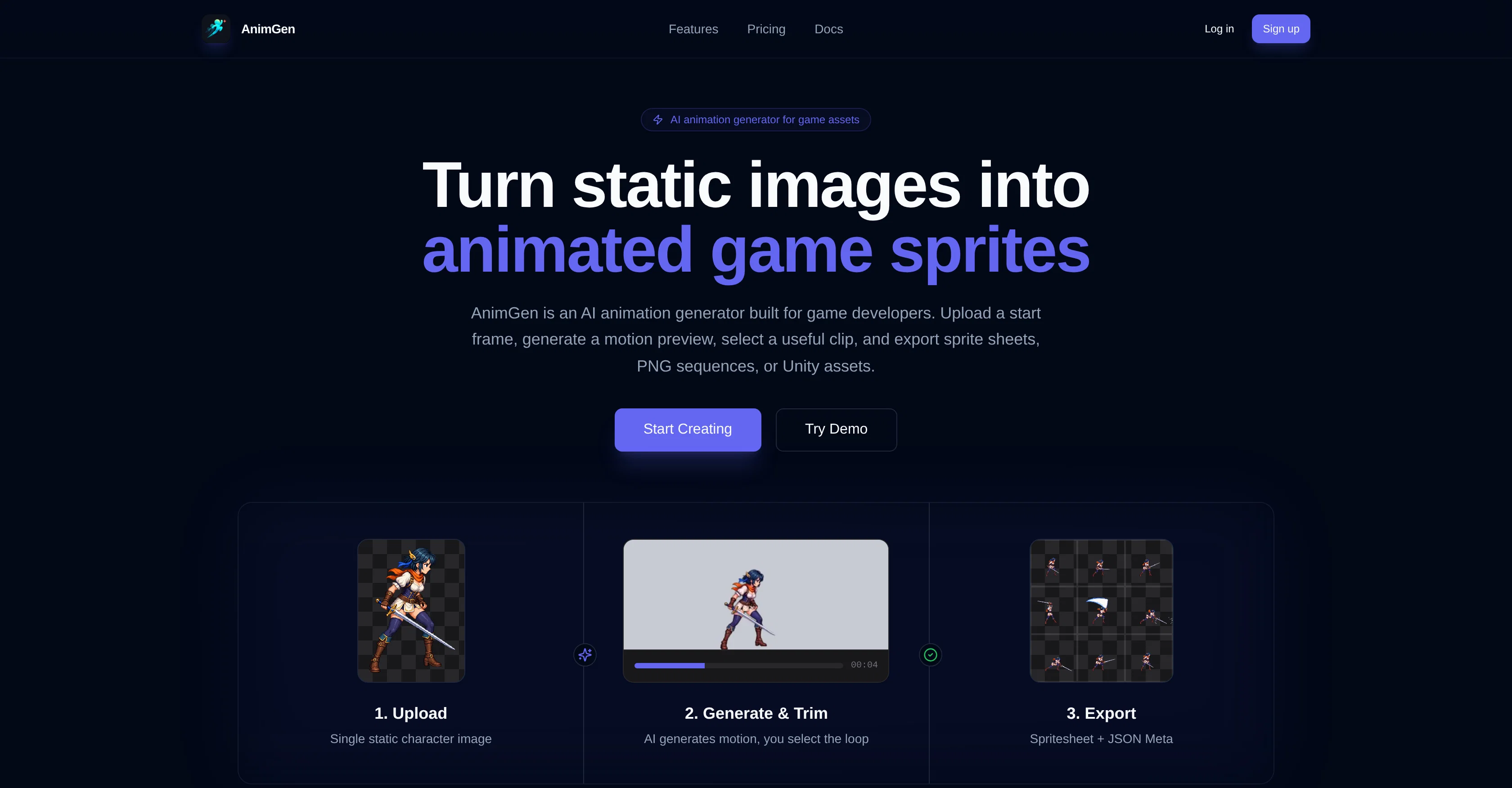 AnimGen website