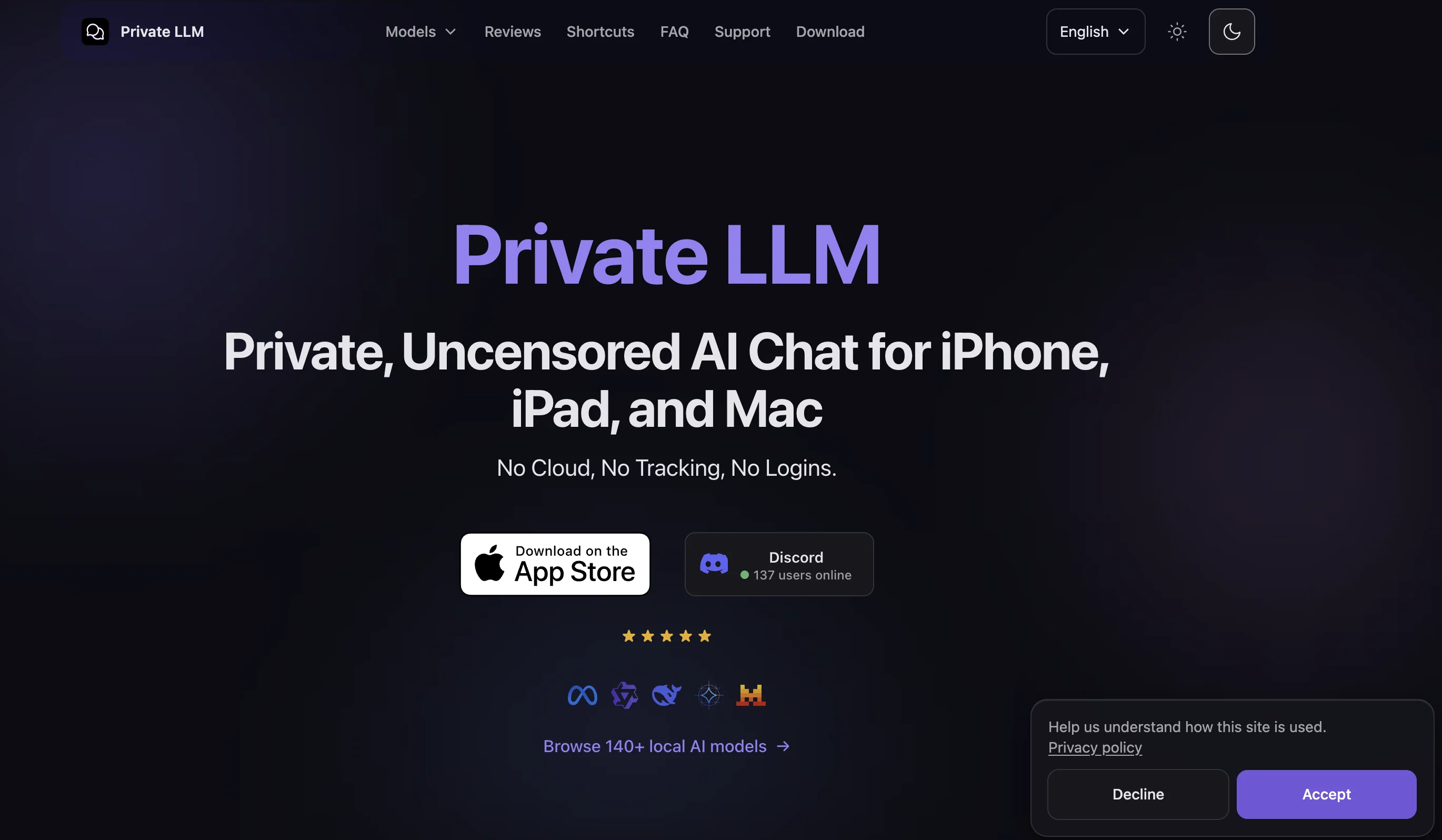 PrivateLLM website