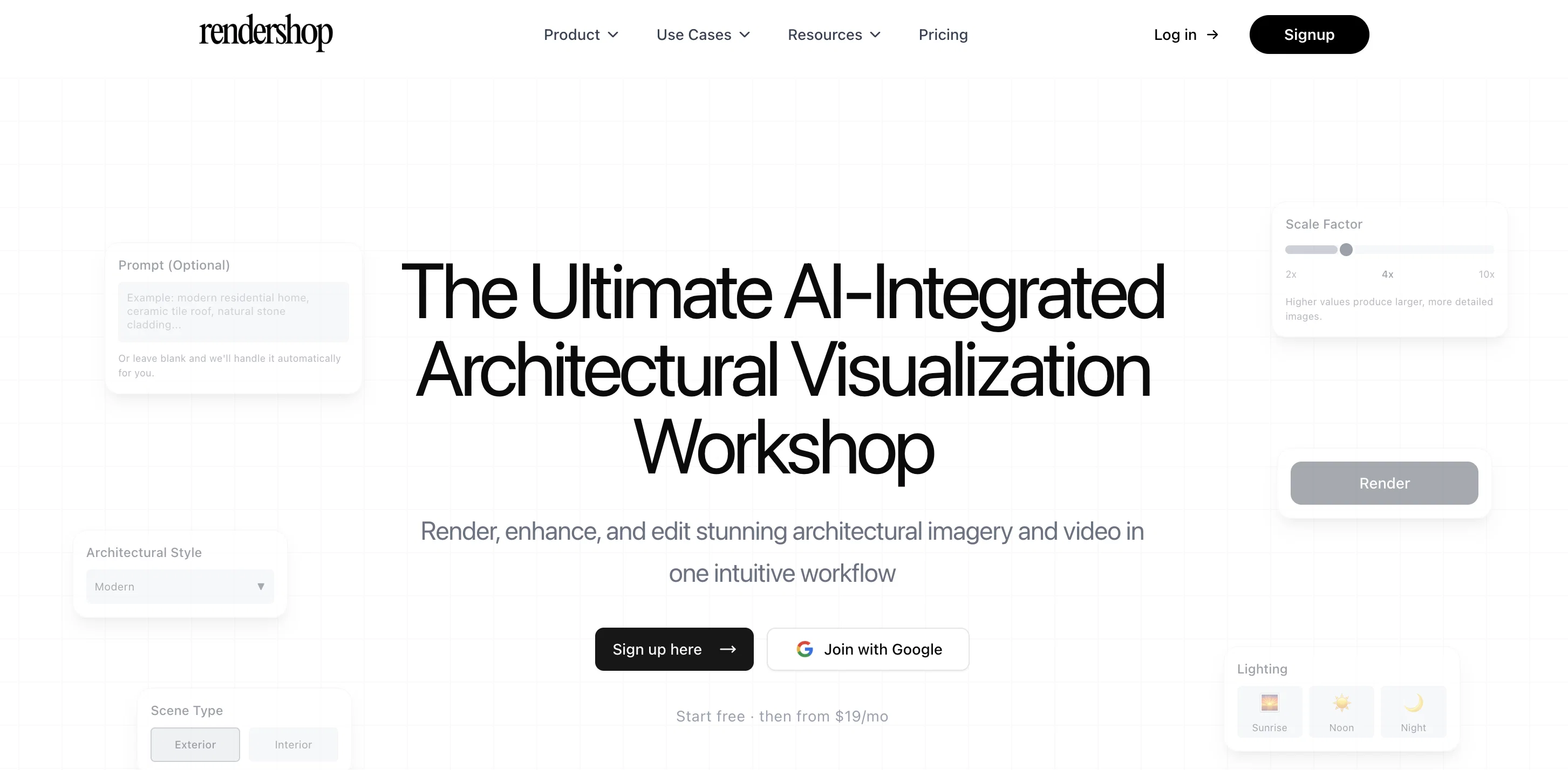 Rendershop website