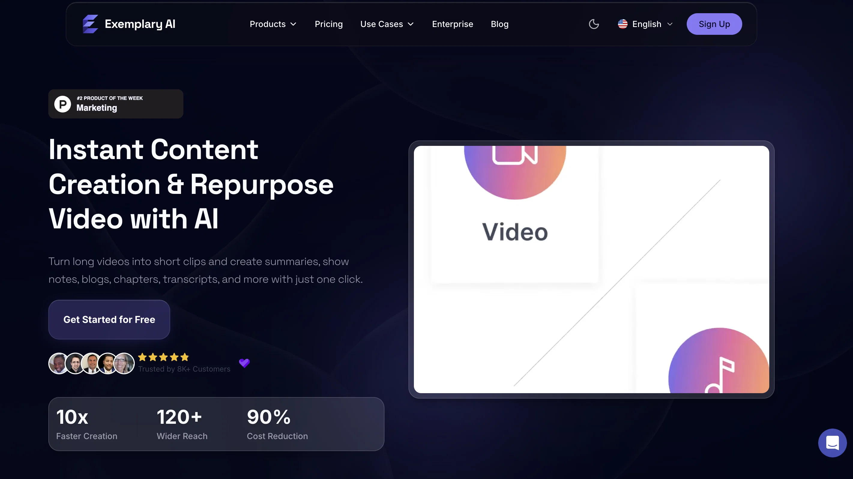 Exemplary AI website