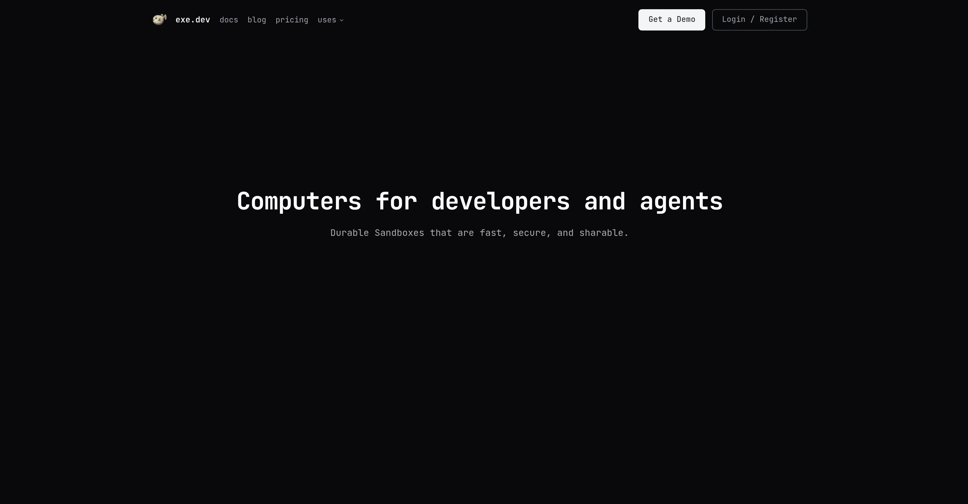 exe.dev website