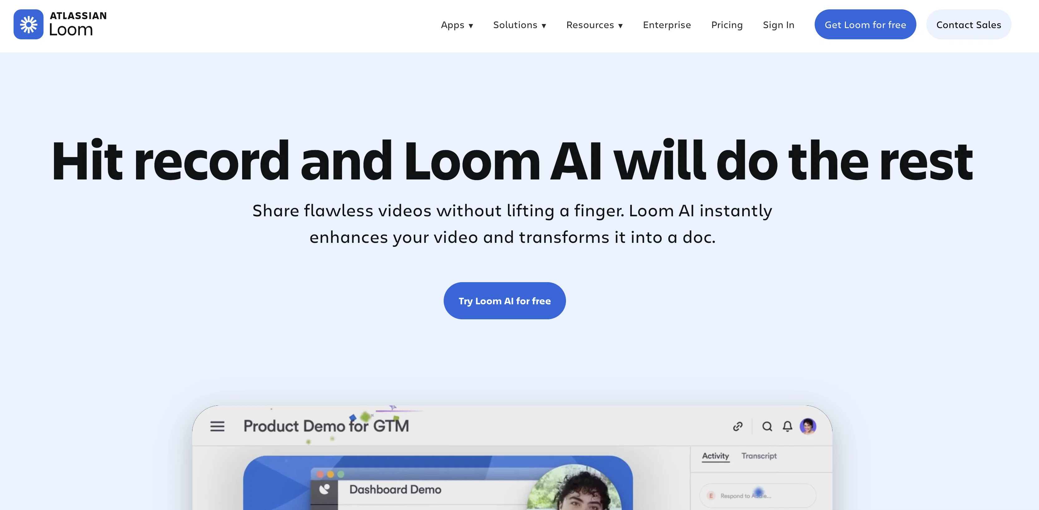 Loom AI website