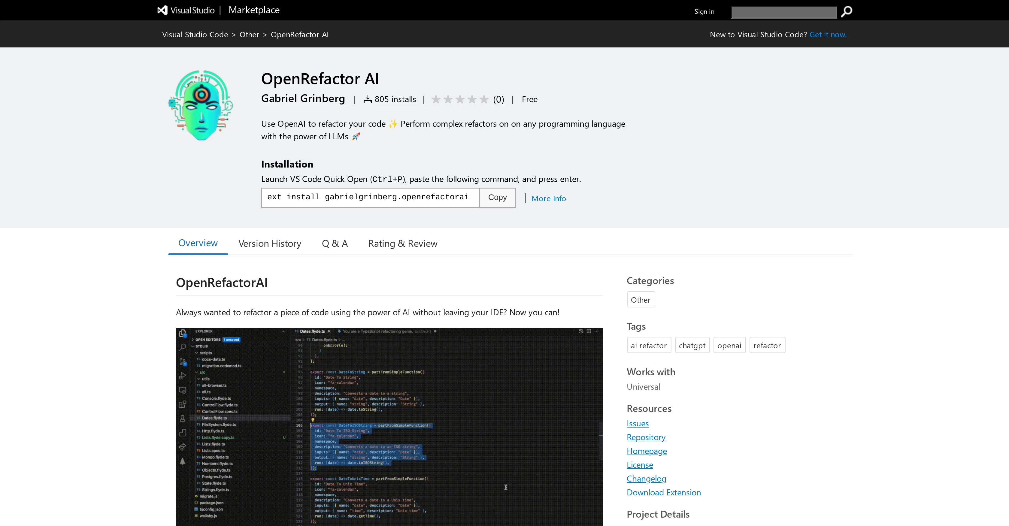 OpenRefactor website