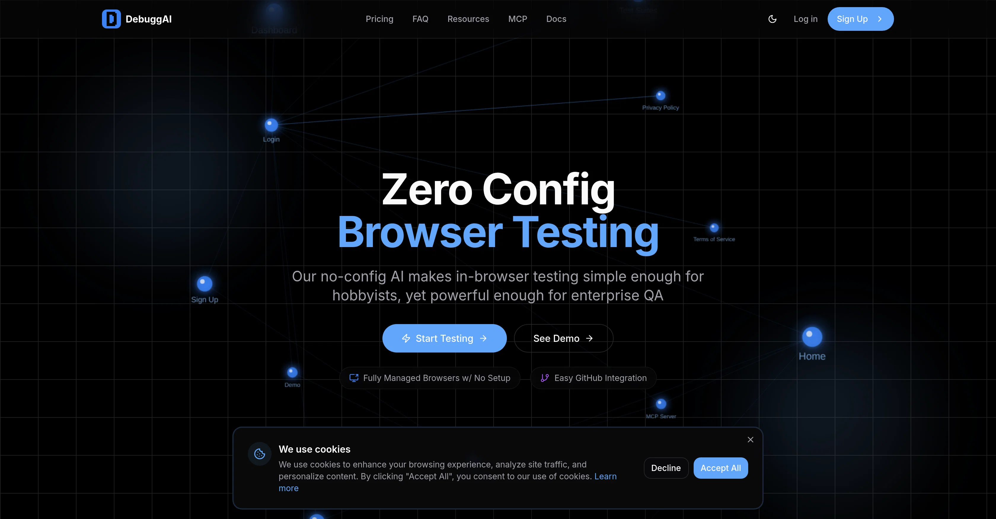 DebuggAI website