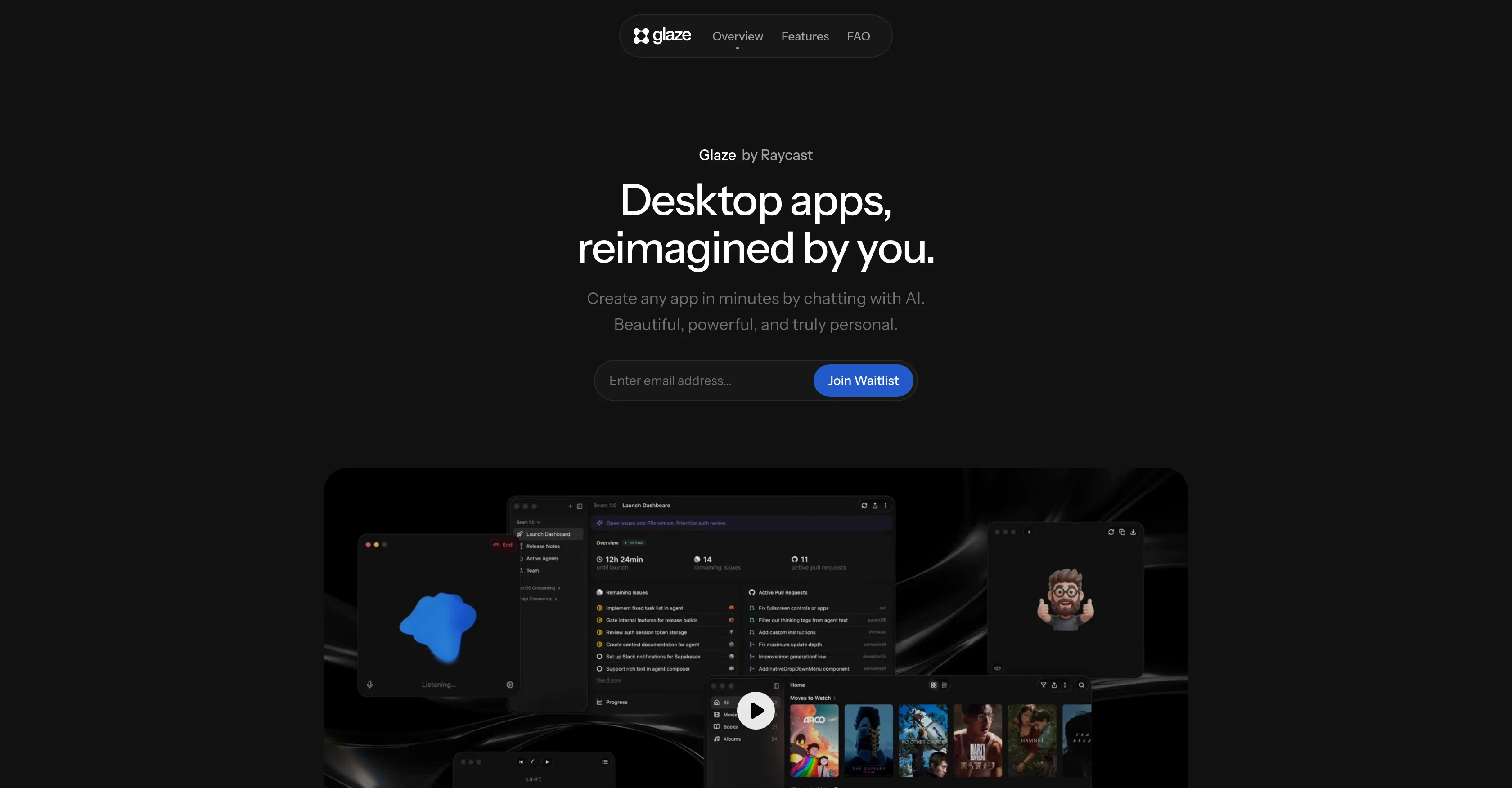 Glaze by Raycast website