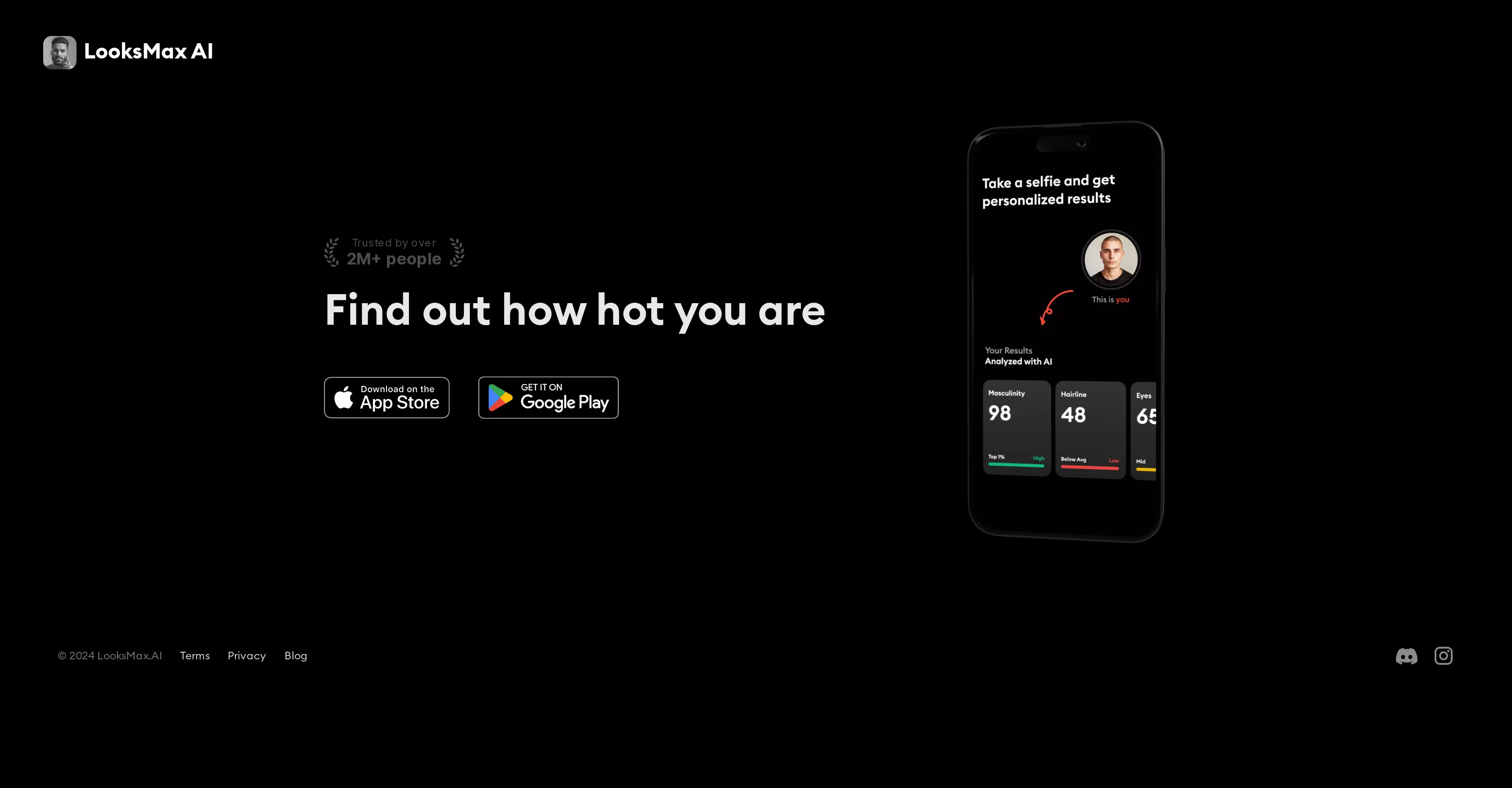 LooksMax AI website
