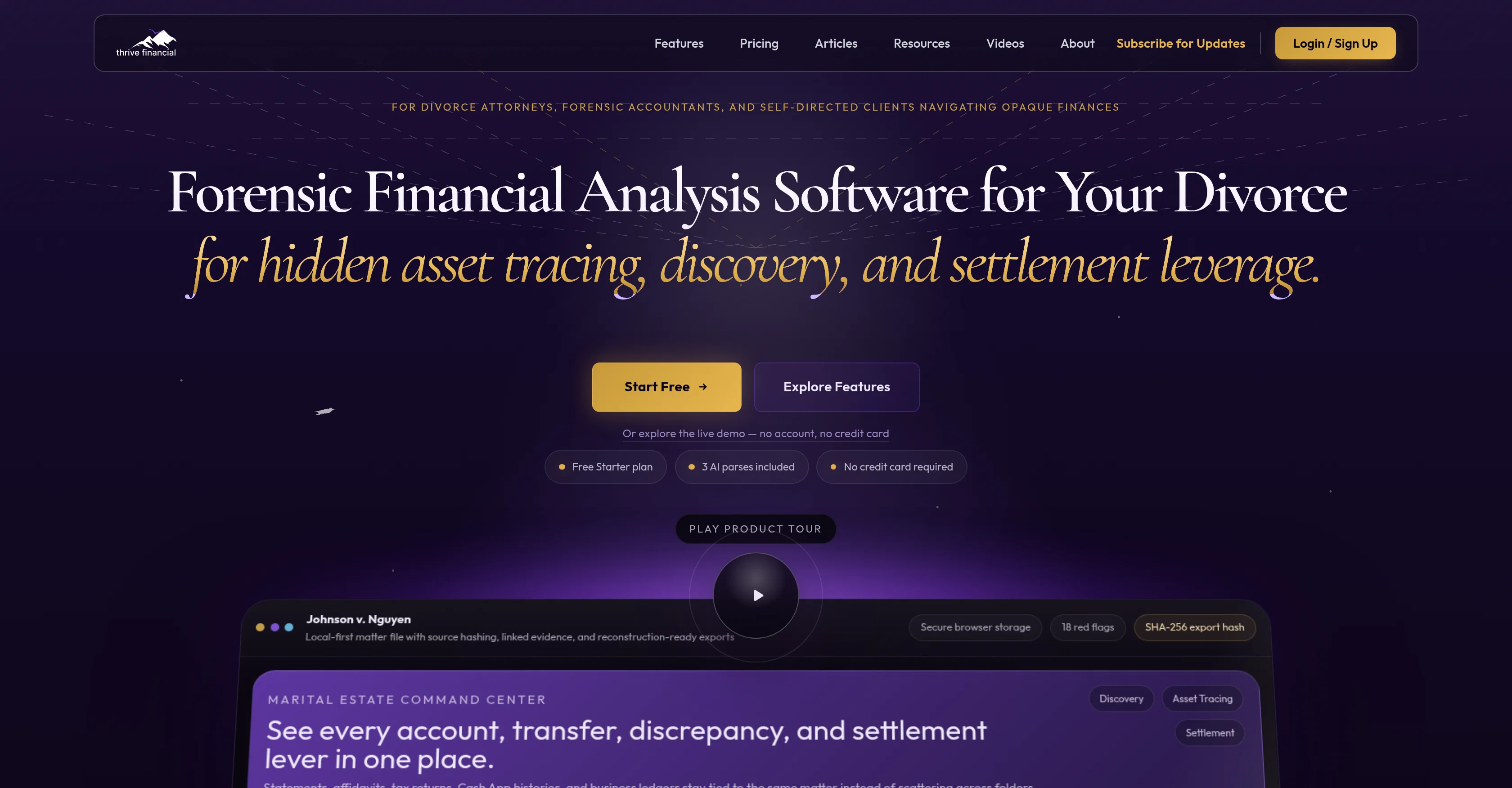 Thrive Financial website