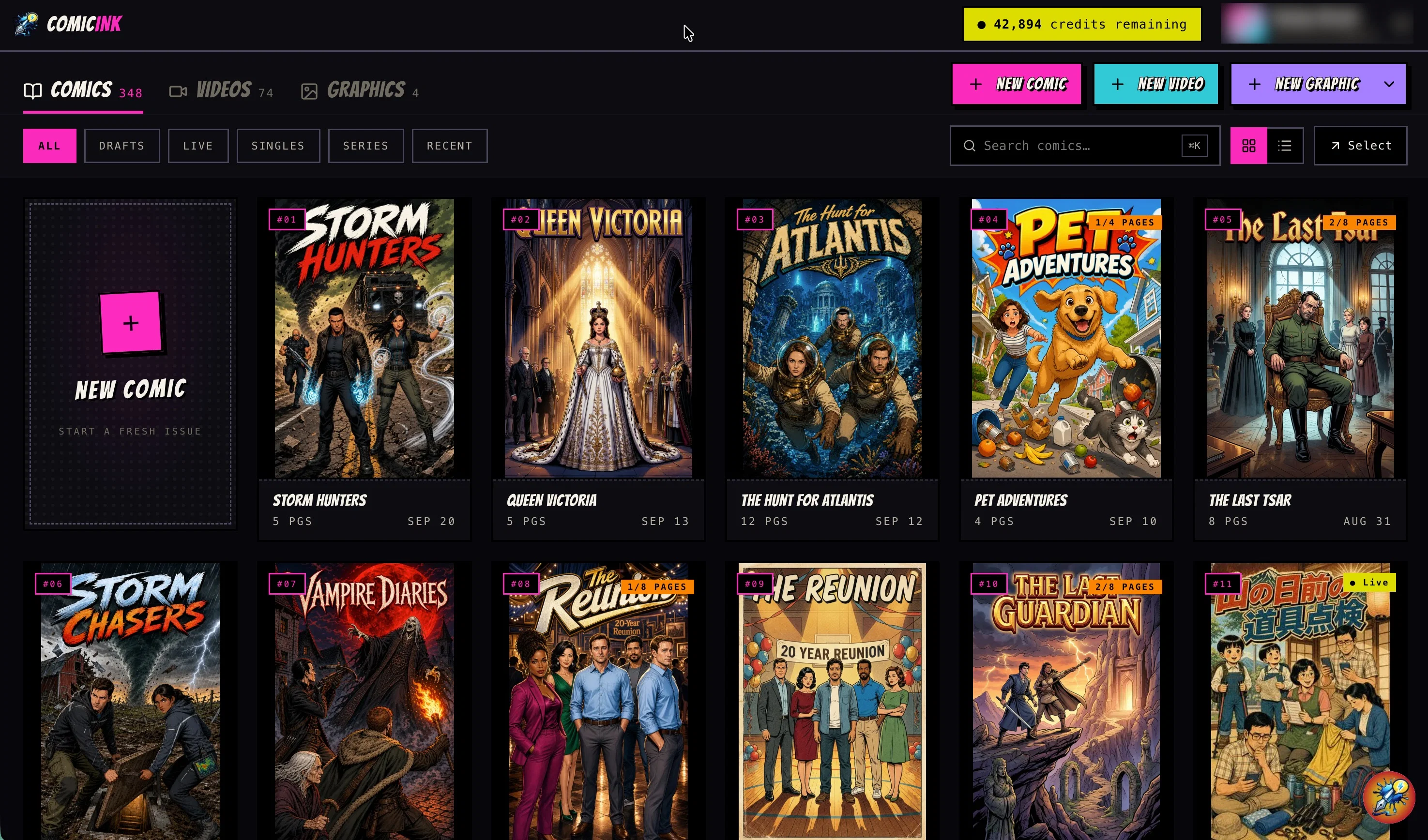 ComicInk website