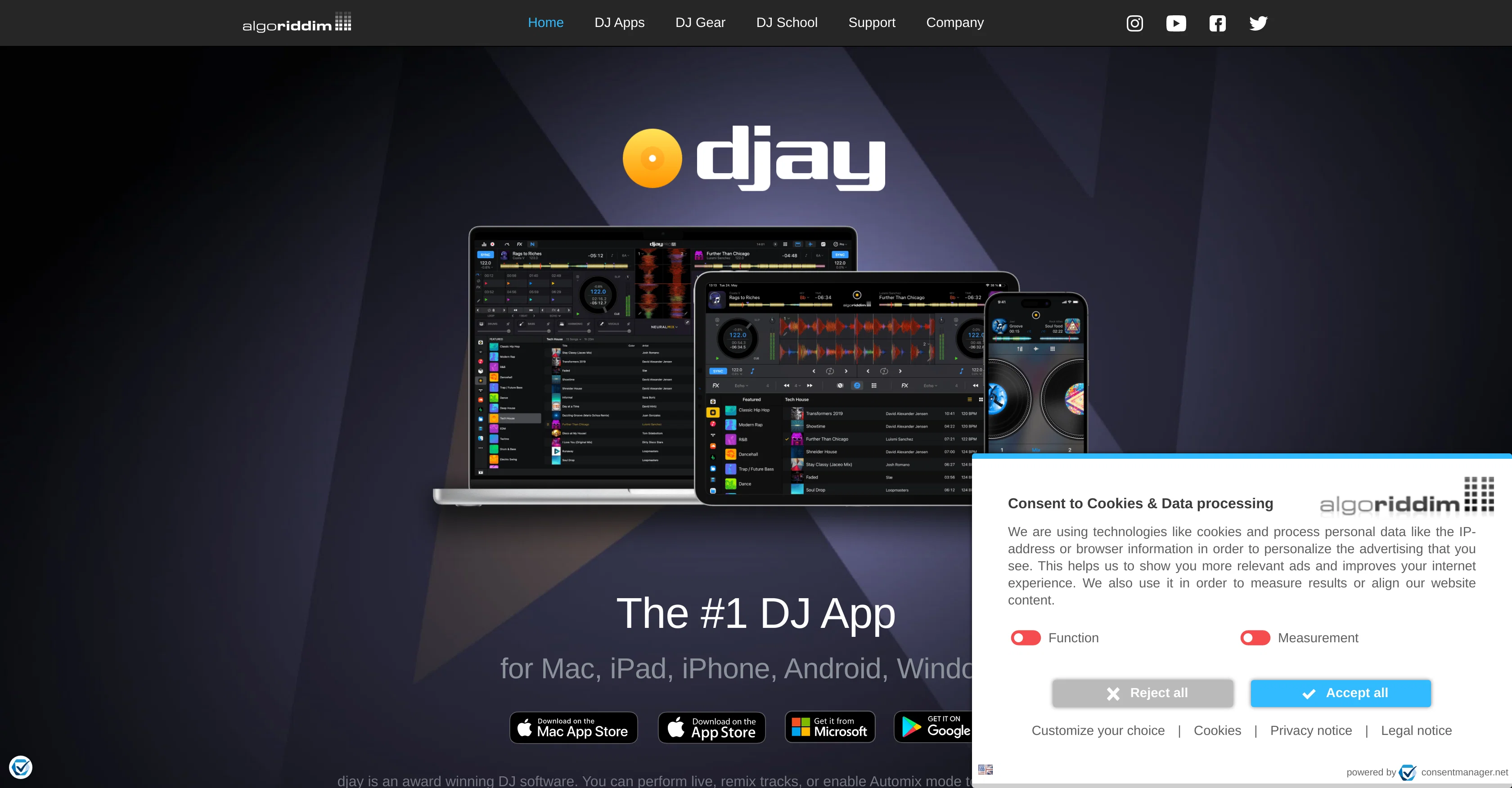 Algoriddim DJ website