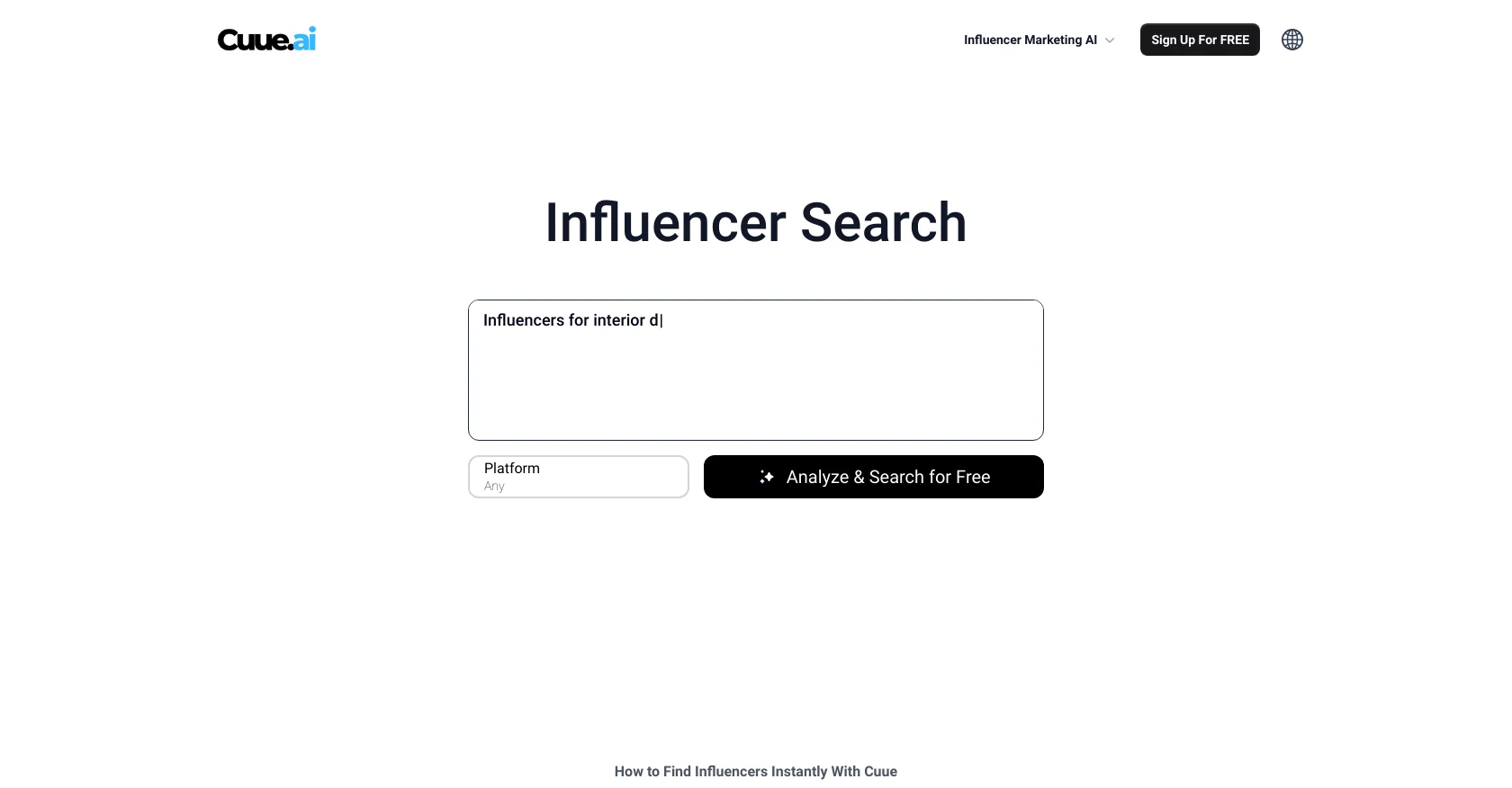 Cuue AI website