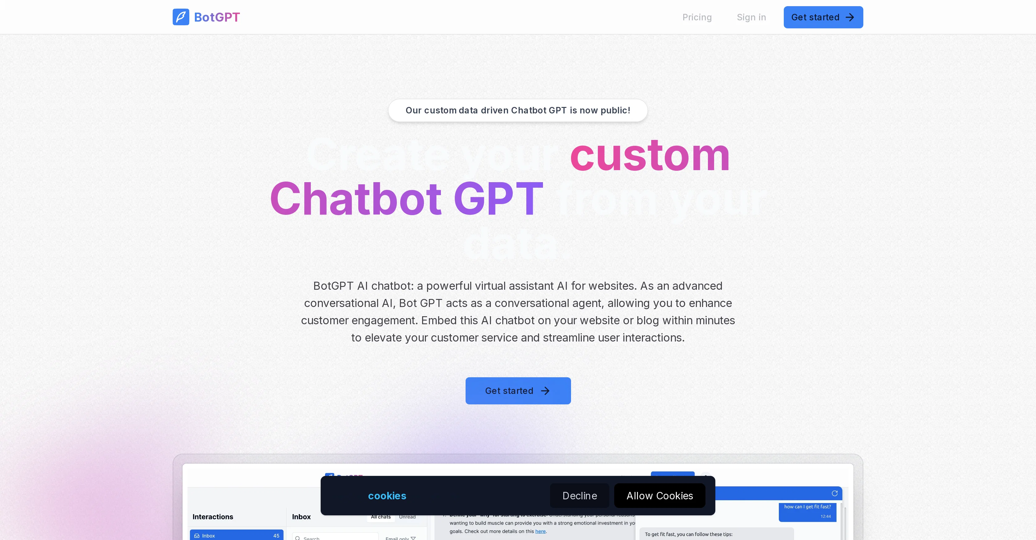 BotGPT website