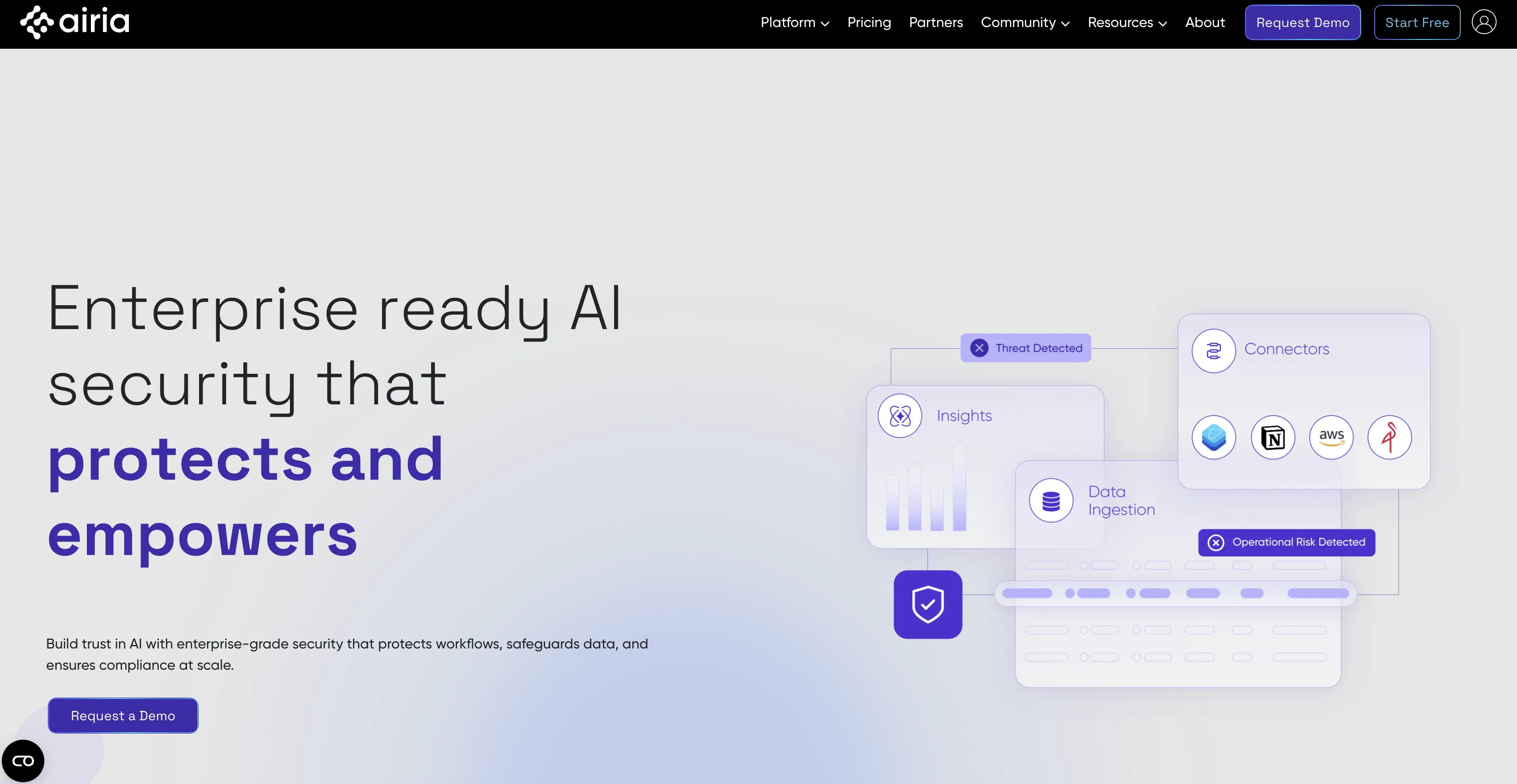 Airia Security website