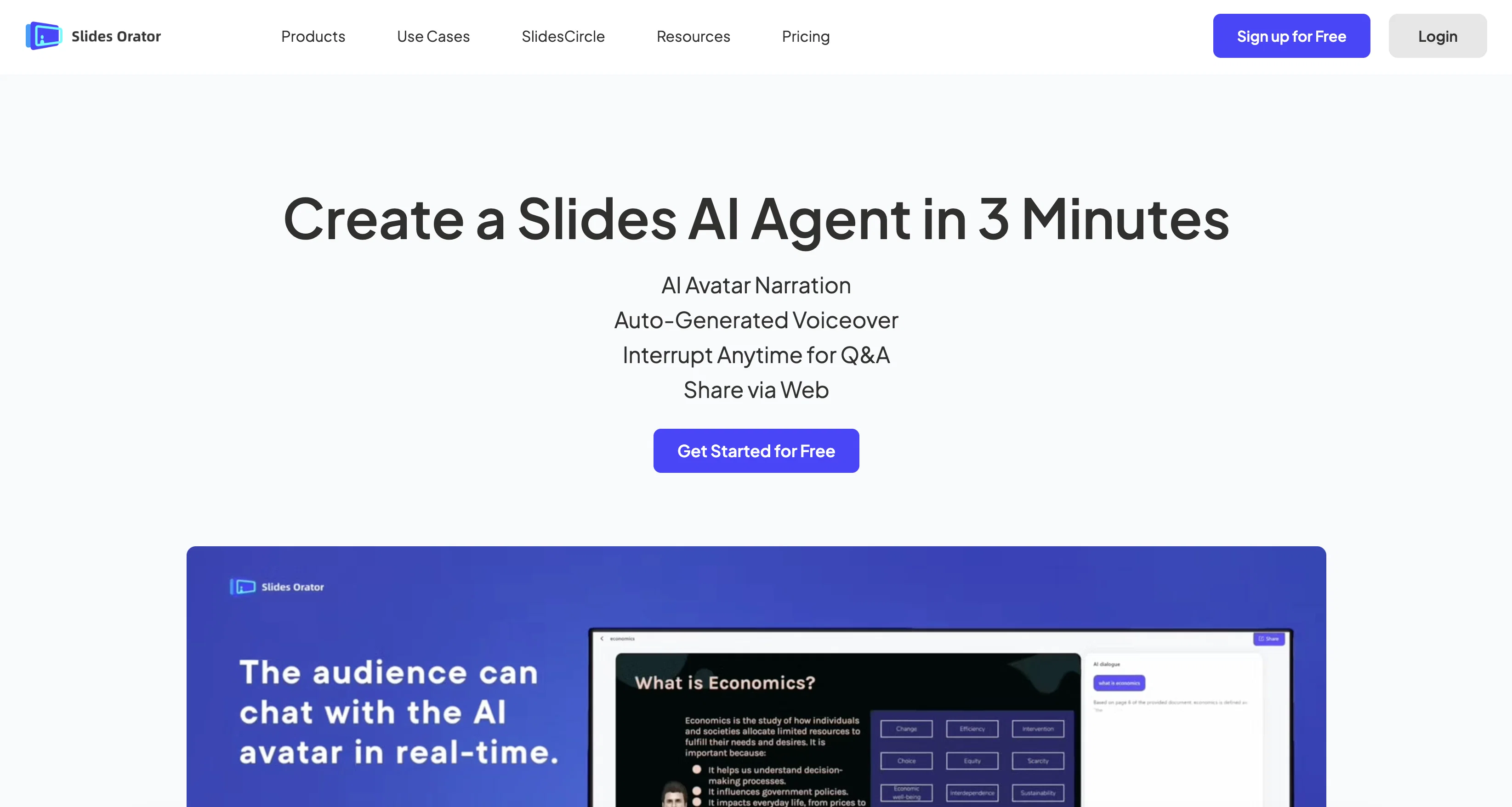 Slides Orator website