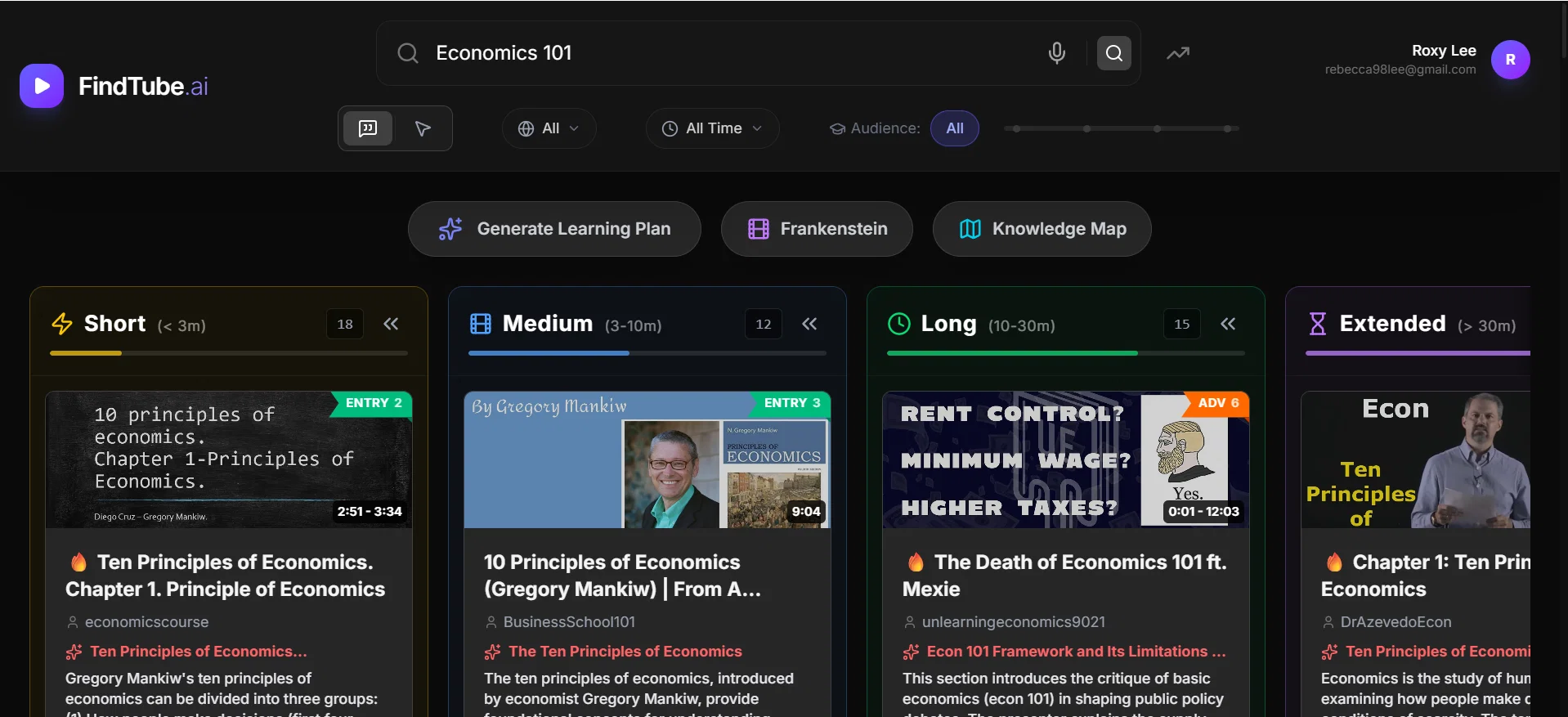 FindTube.ai website