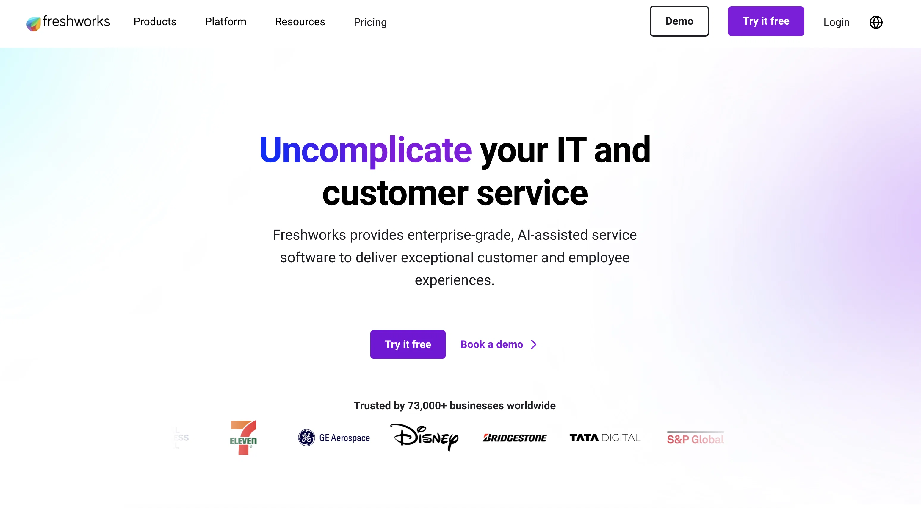 Freshworks website