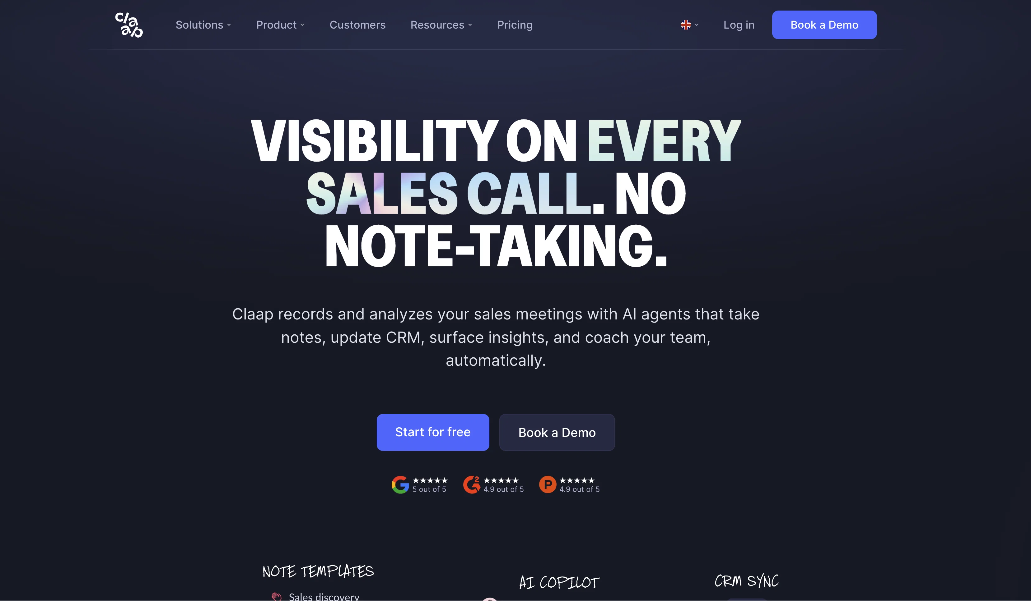 Claap website