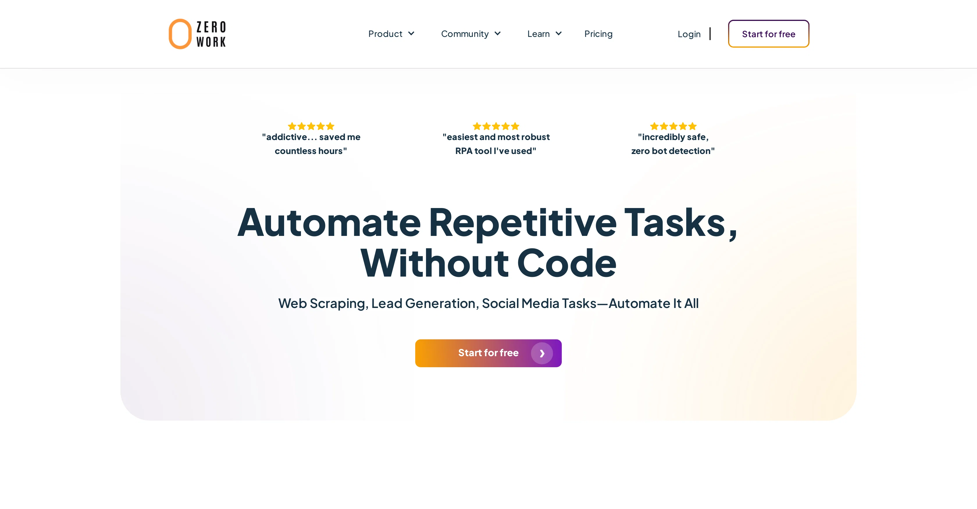ZeroWork website