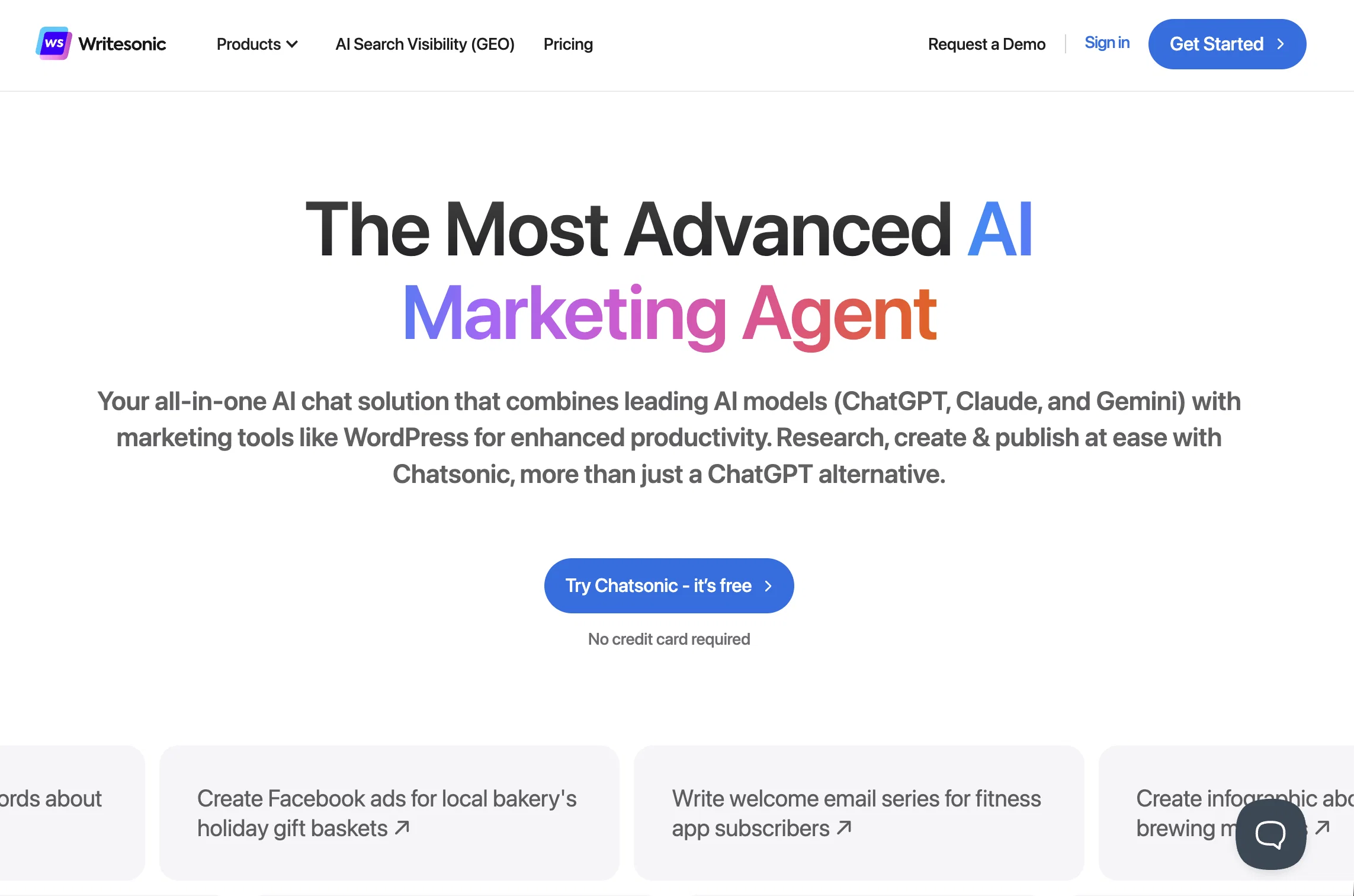 Chatsonic website