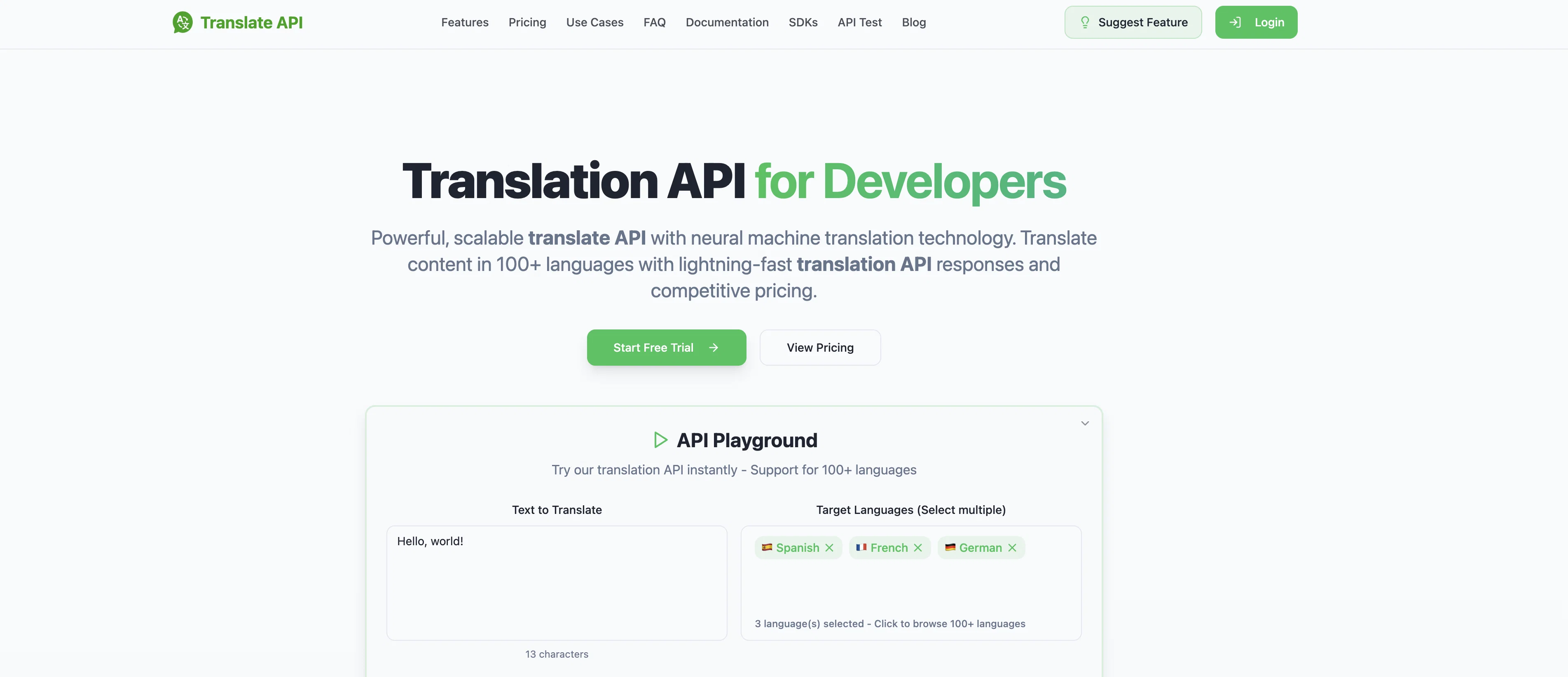 Translation-API.com website
