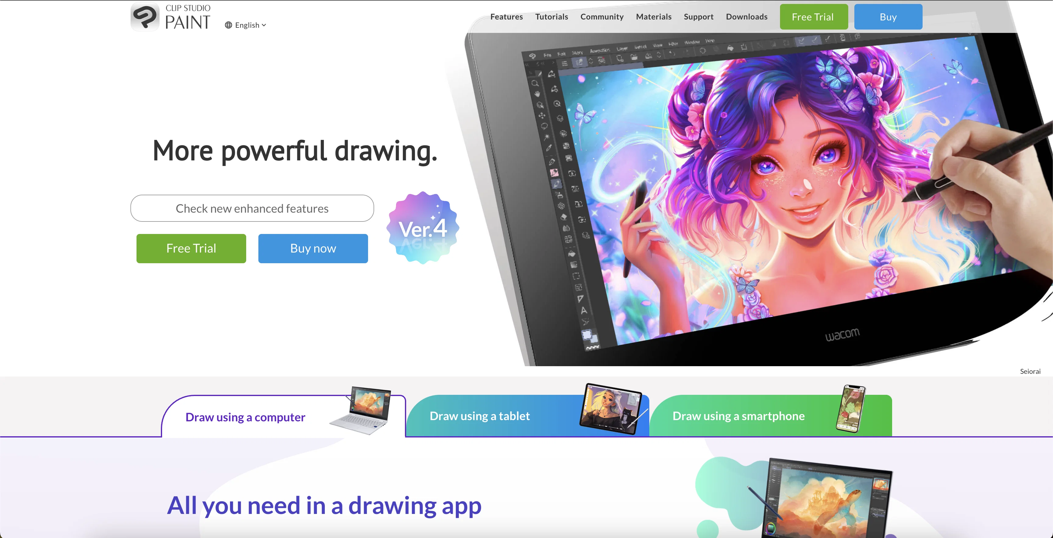 CLIP STUDIO PAINT website