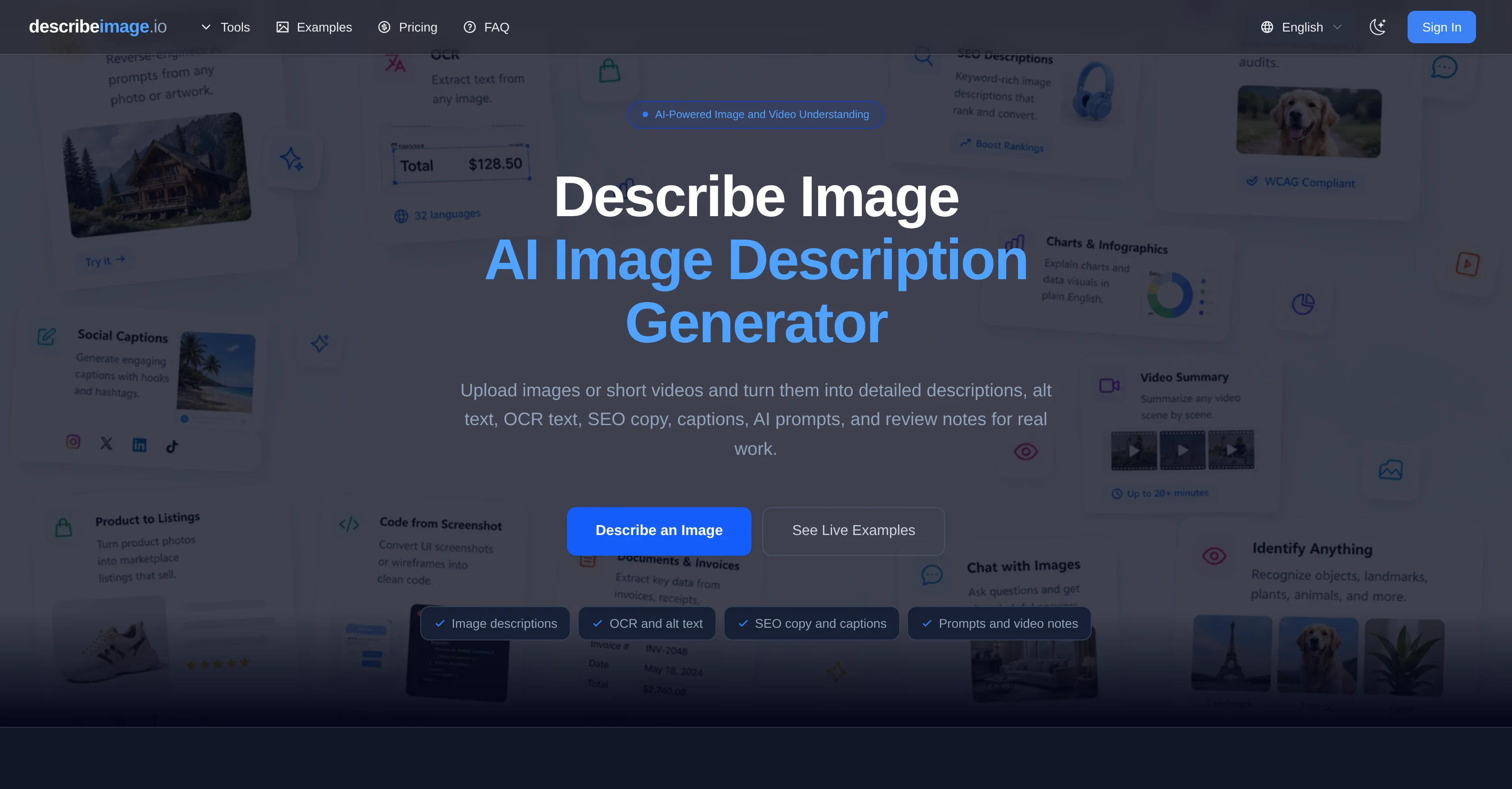 DescribeImage.io website