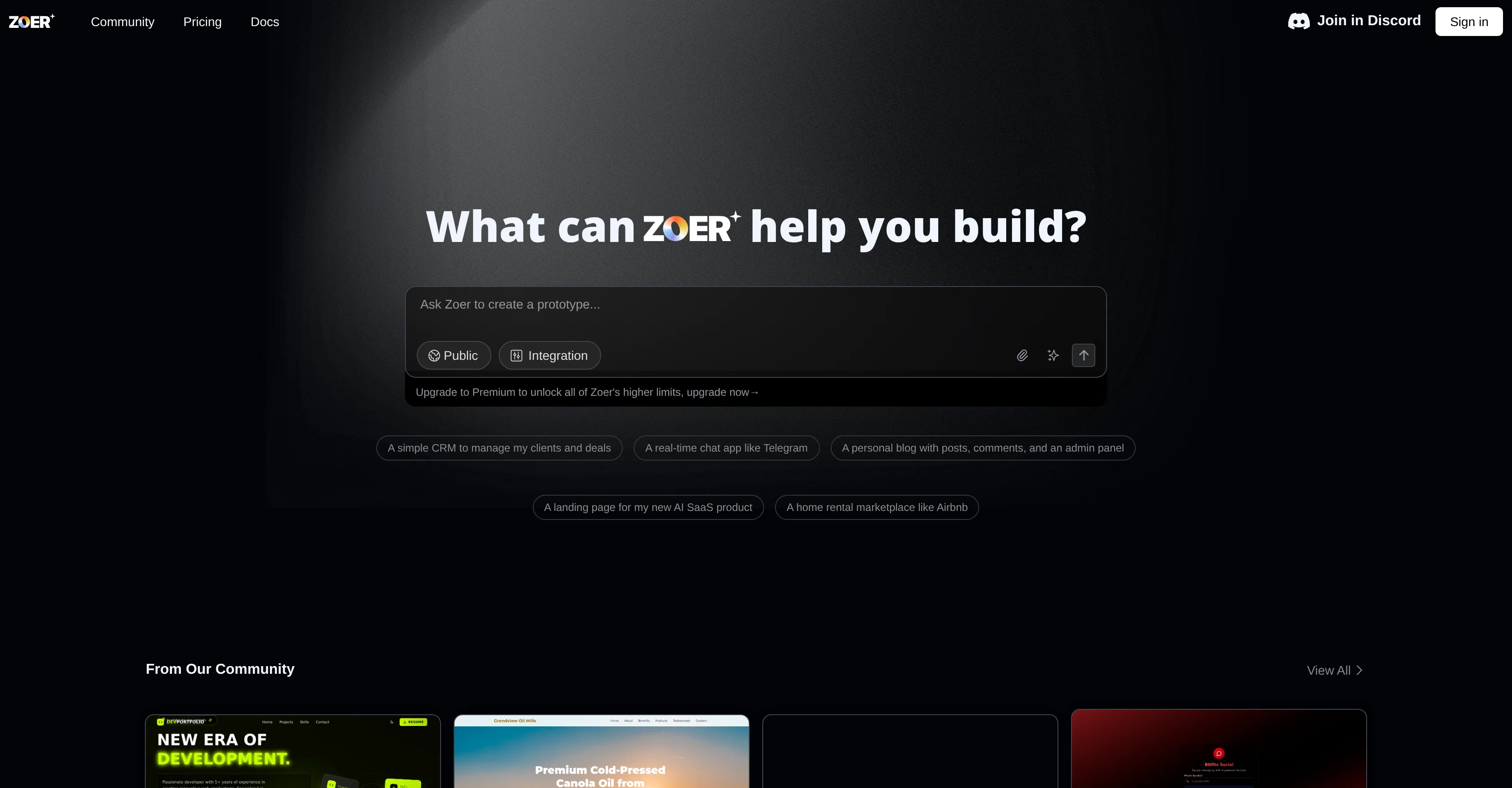 Zoer website