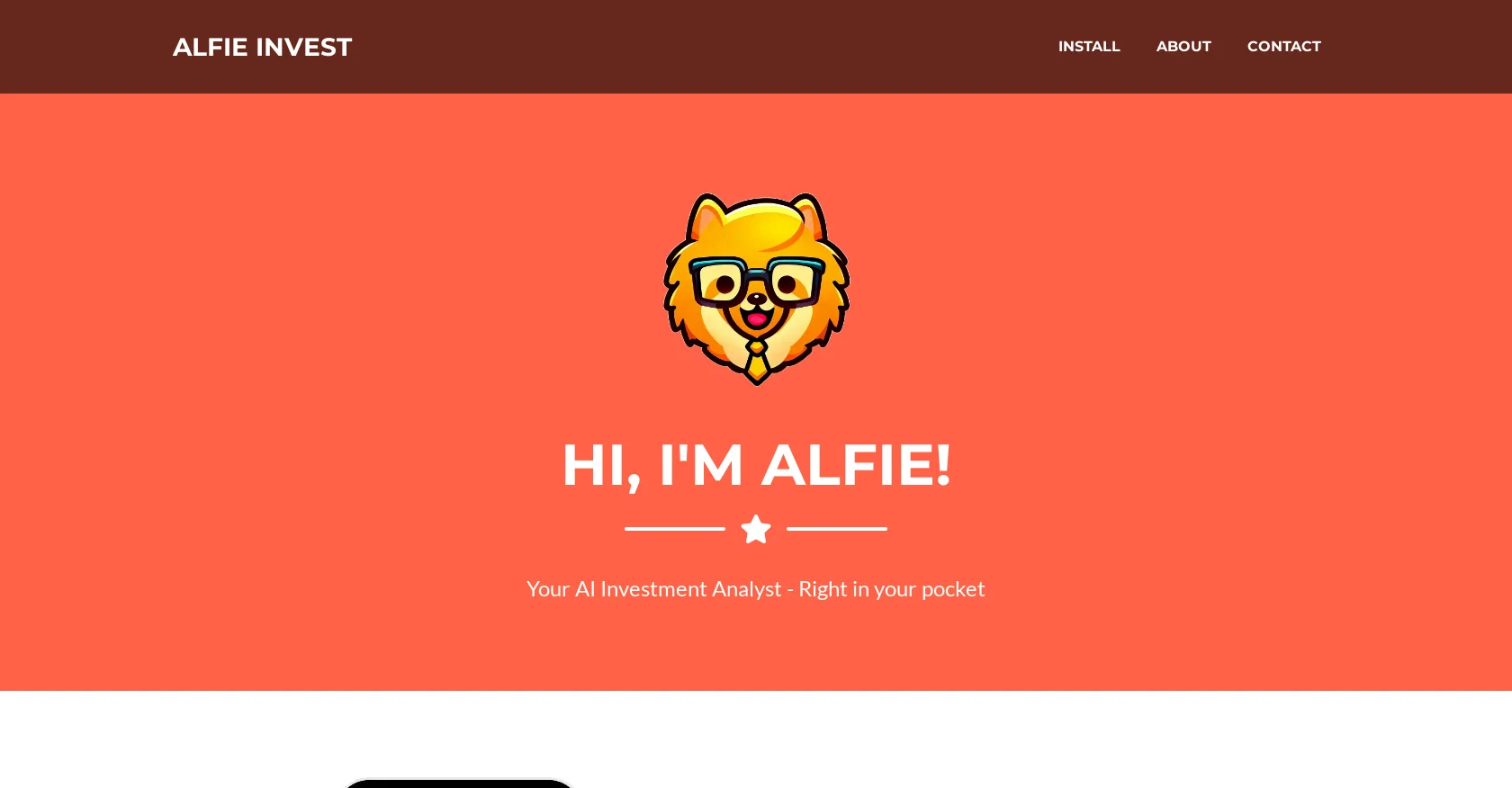 Alfie Invest website