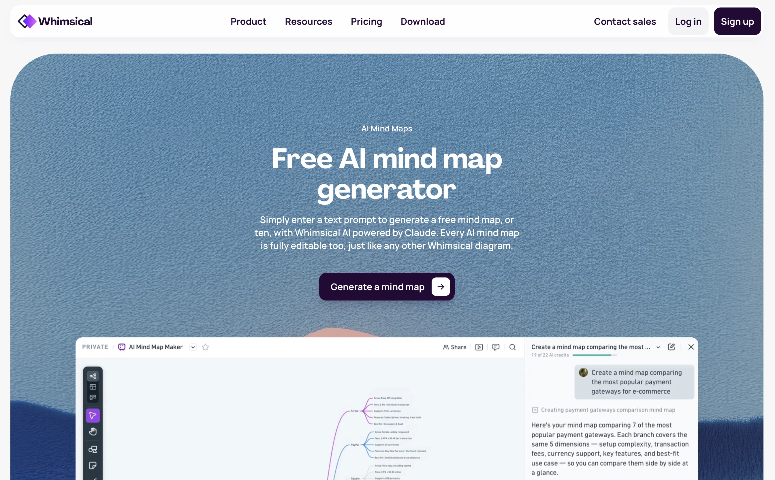 Whimsical Mind Maps website