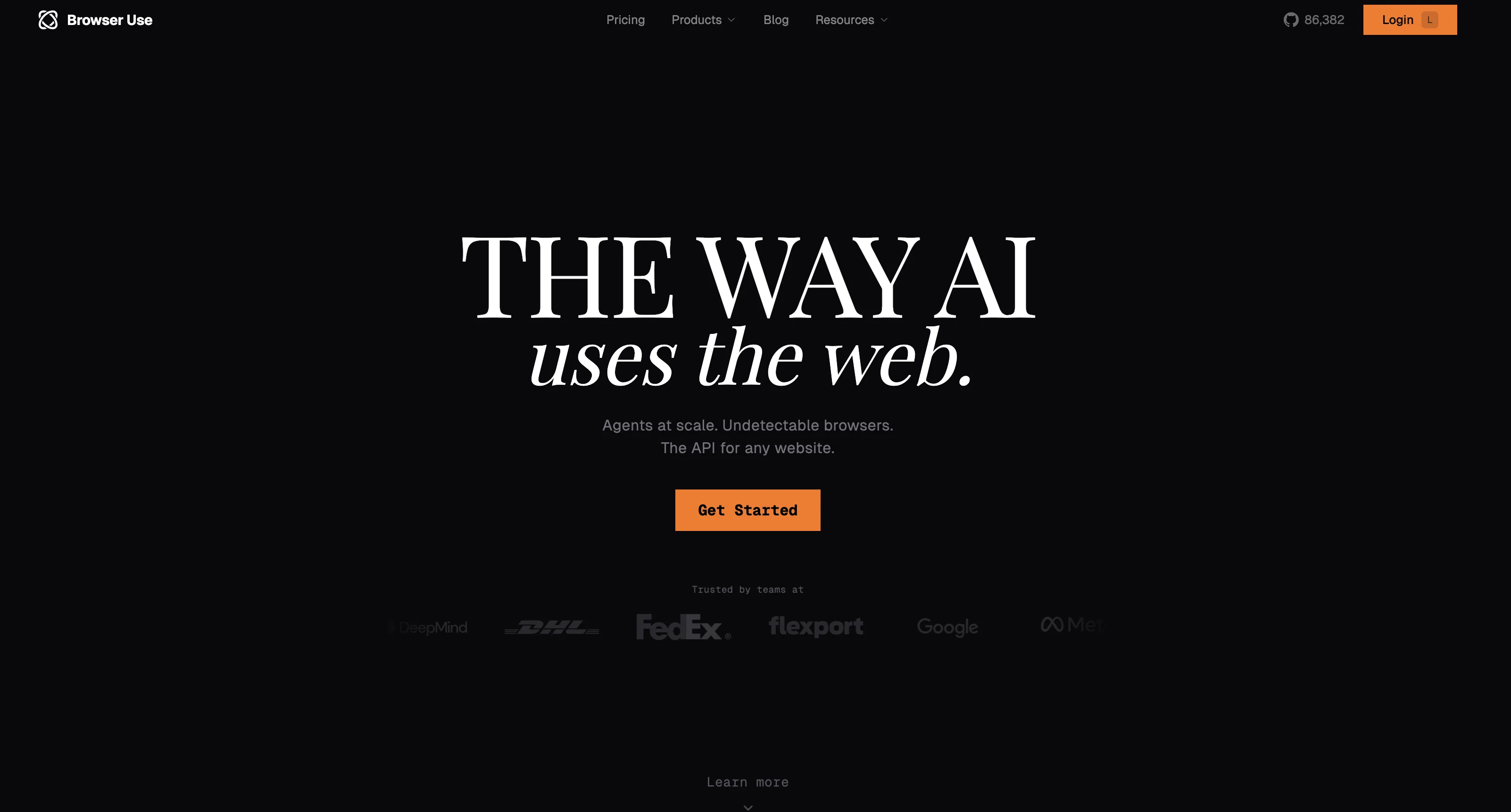 Browser Use website