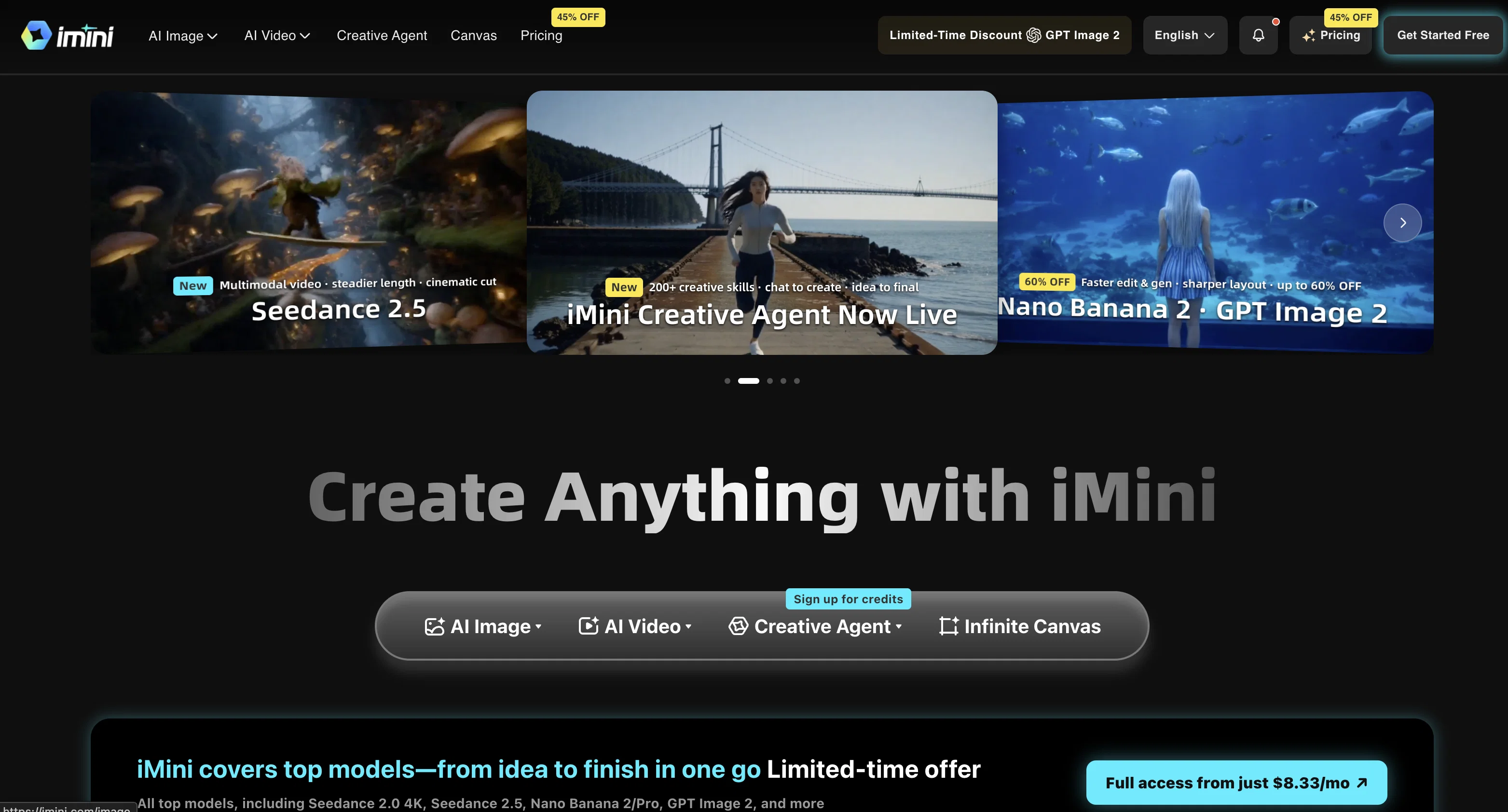 imini AI website