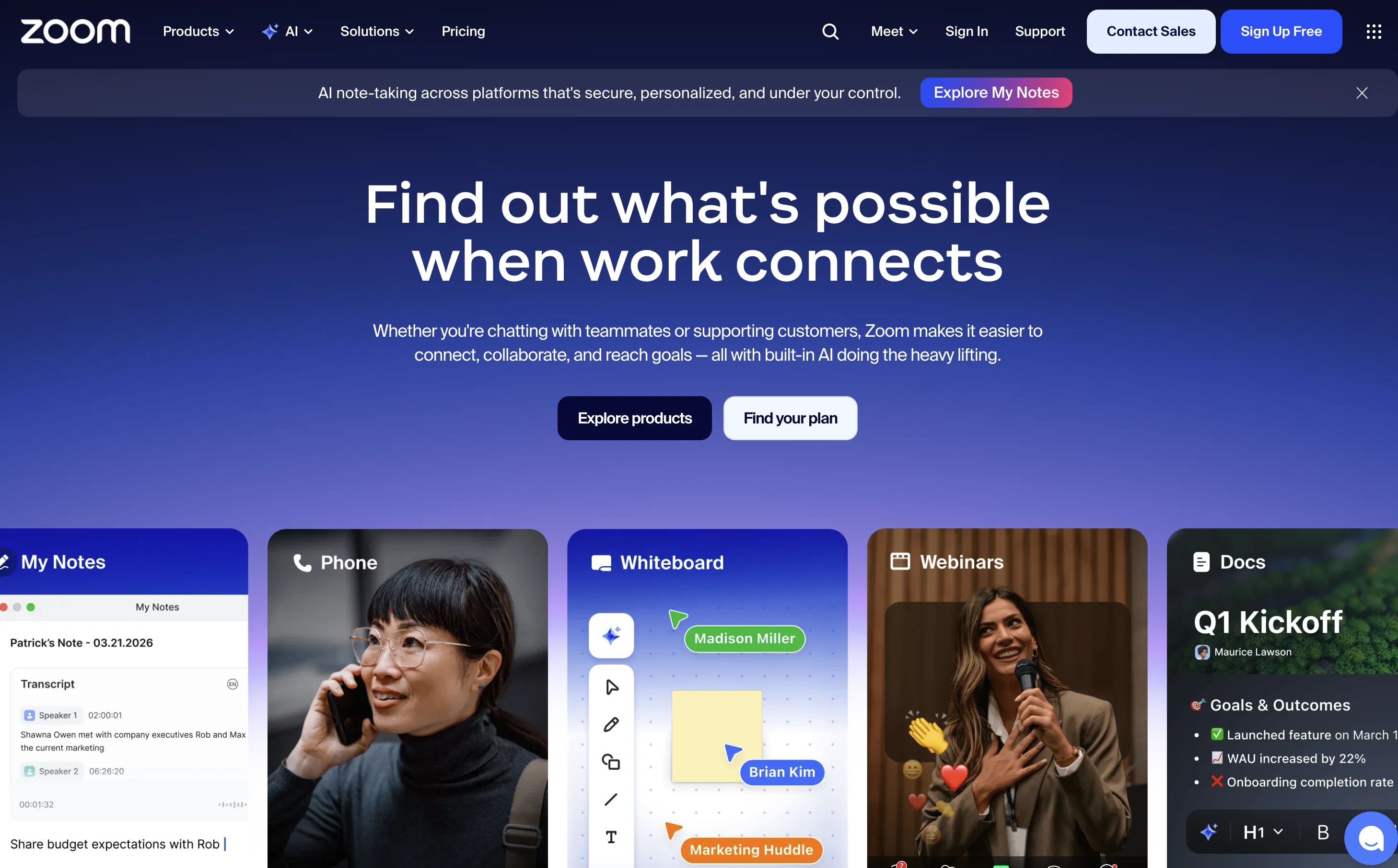 Zoom IQ website