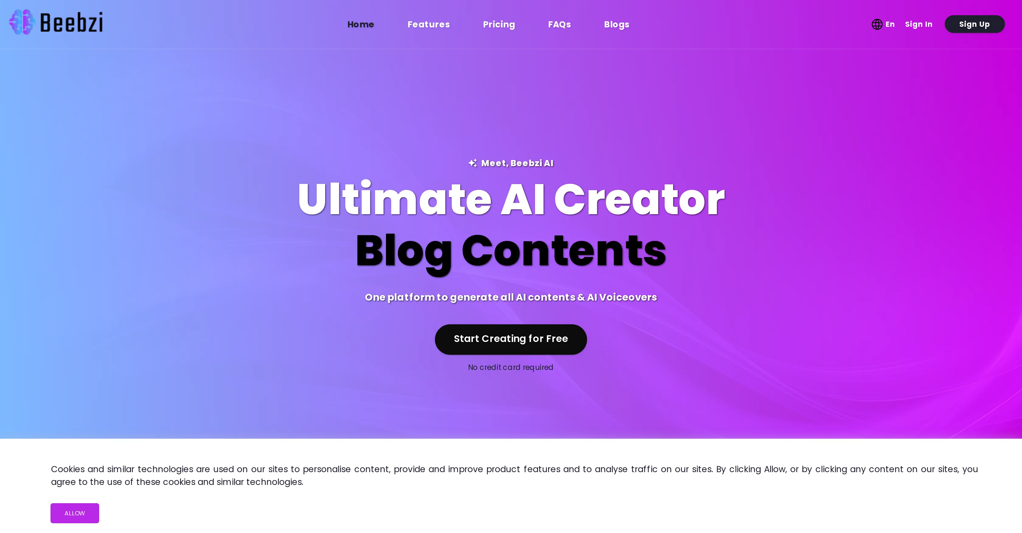 Beebzi website