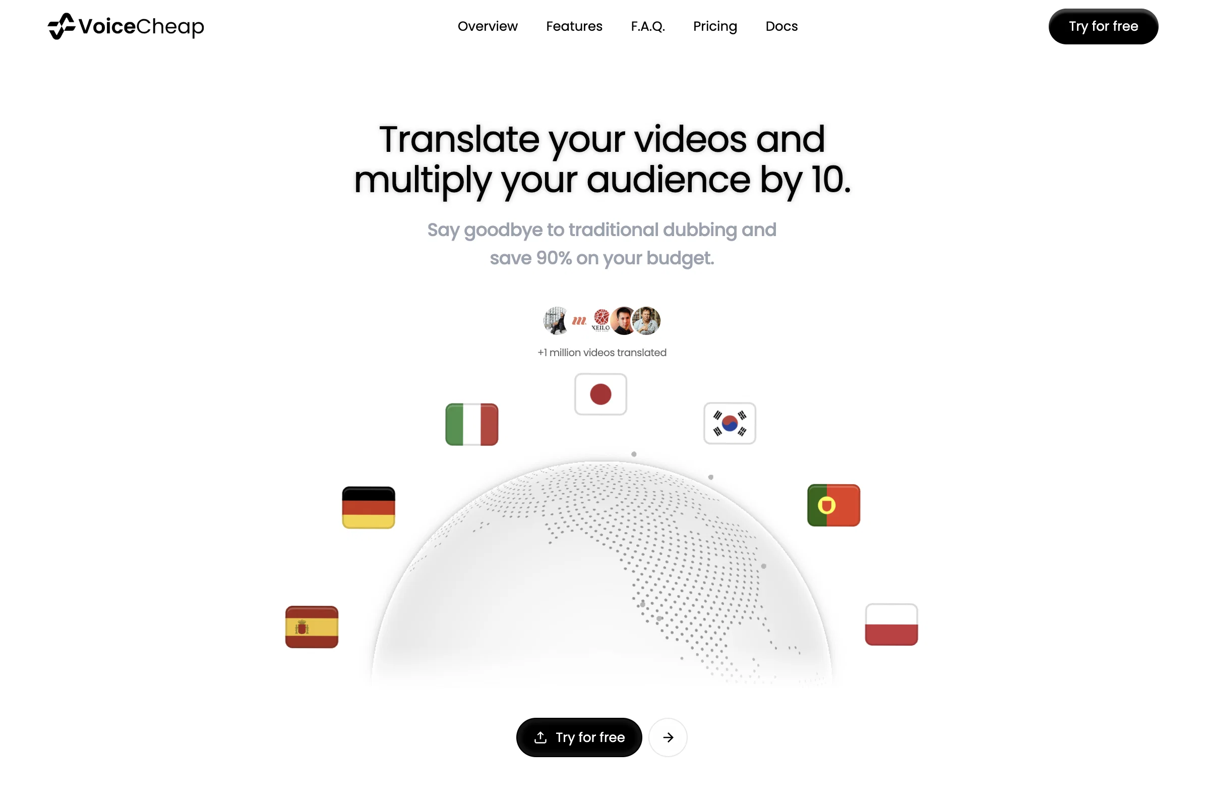 VoiceCheap website