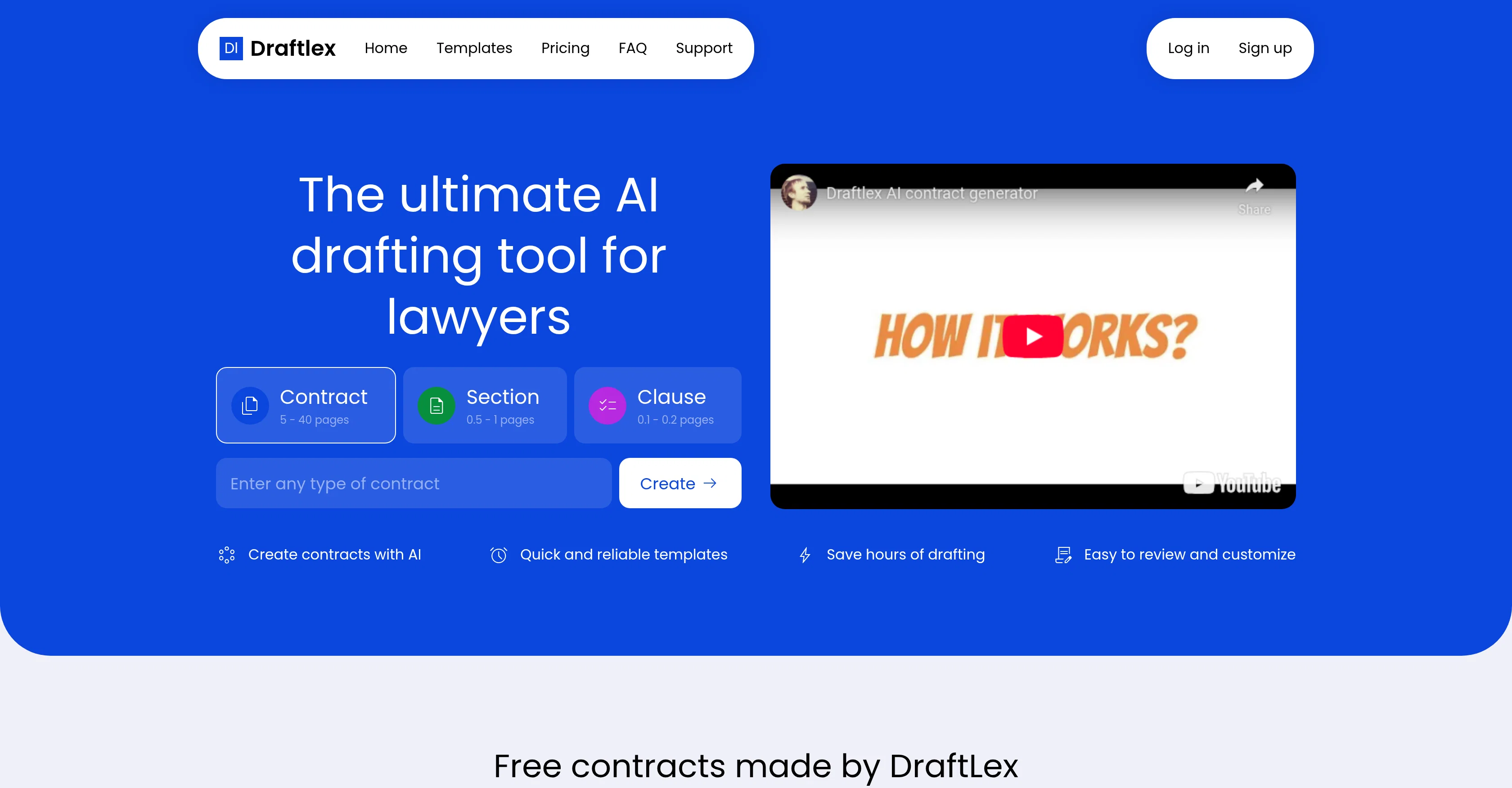 Draftlex AI website