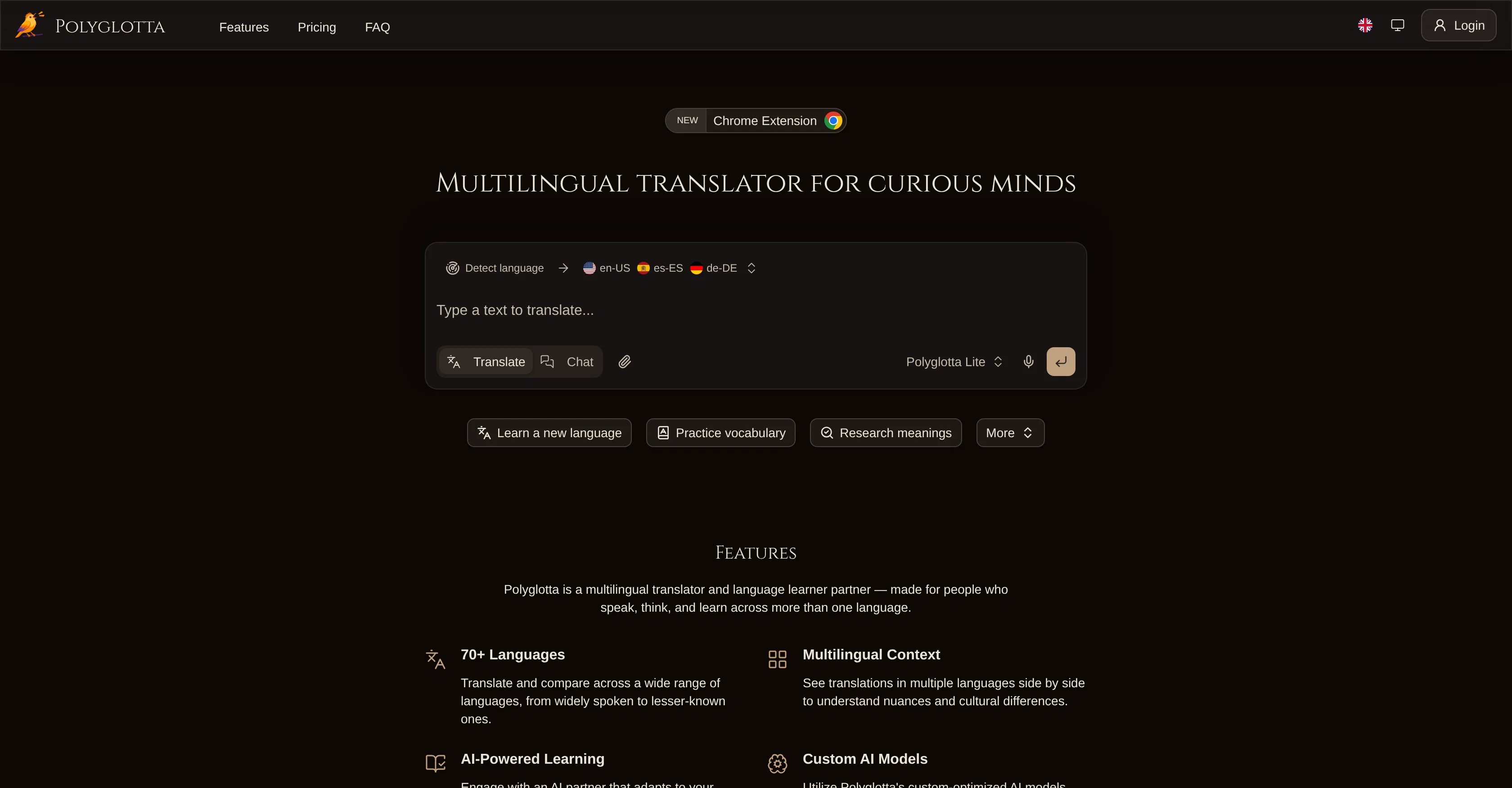Polyglotta website