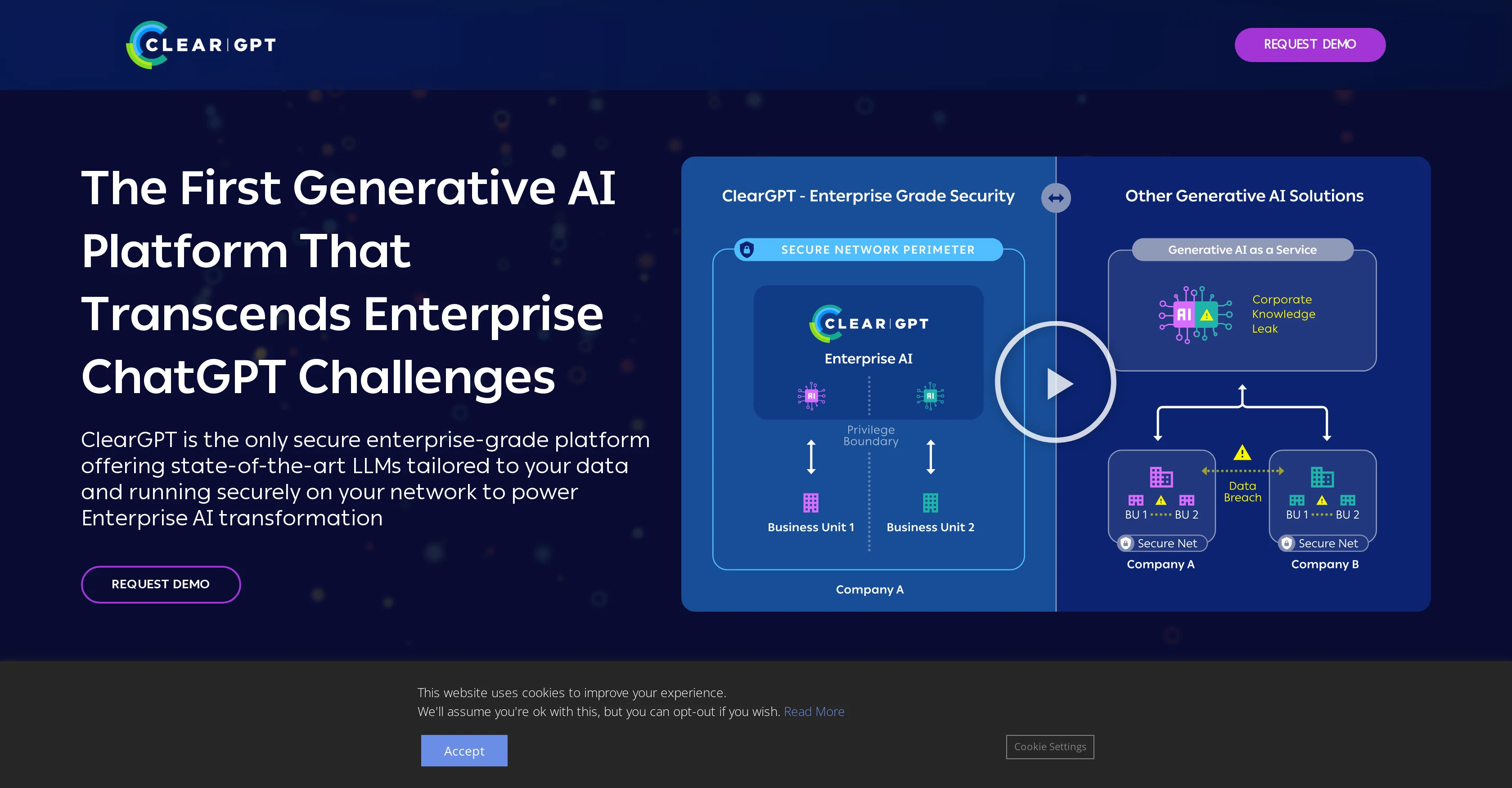 ClearGPT website