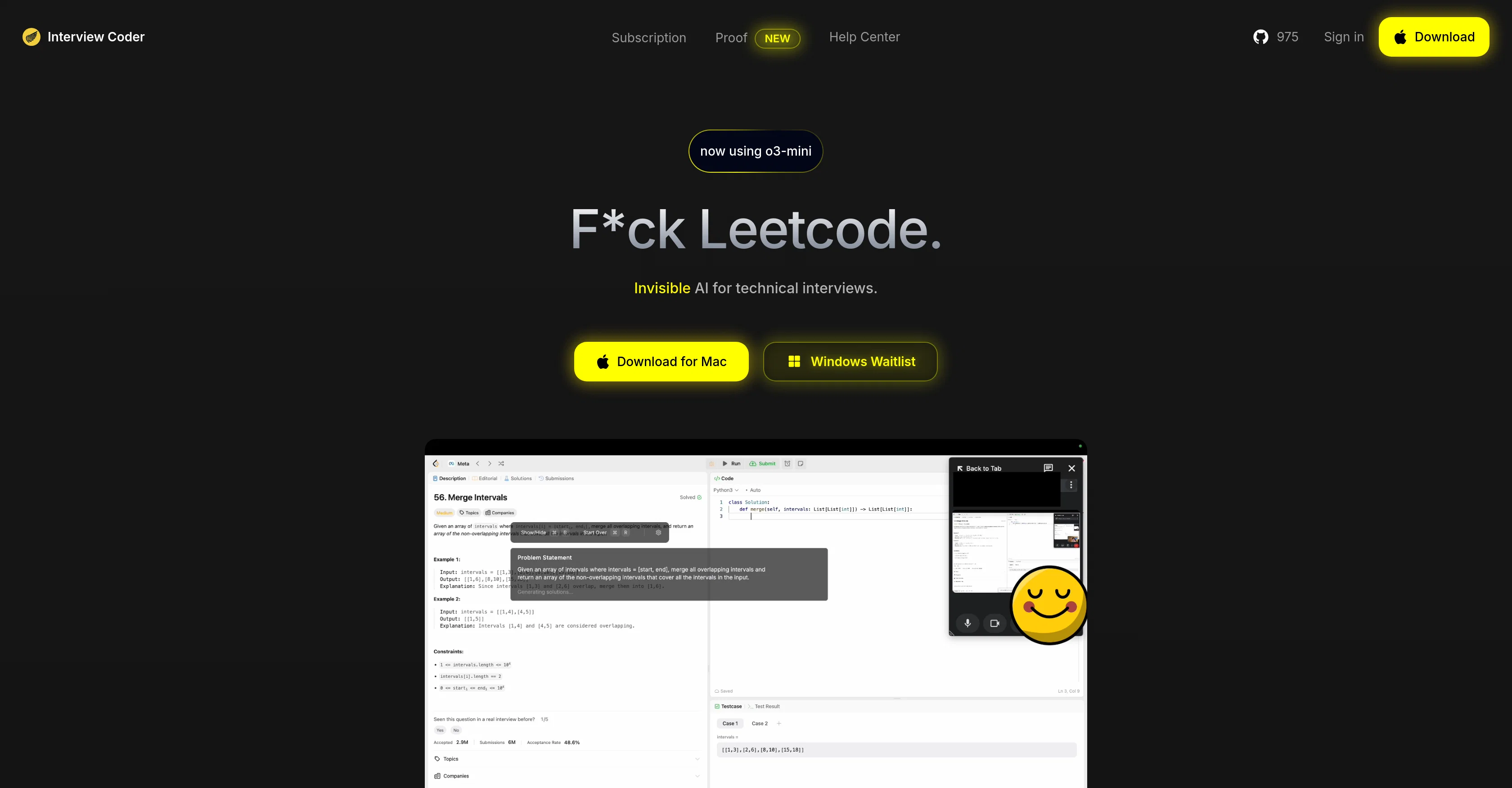Interview Coder website