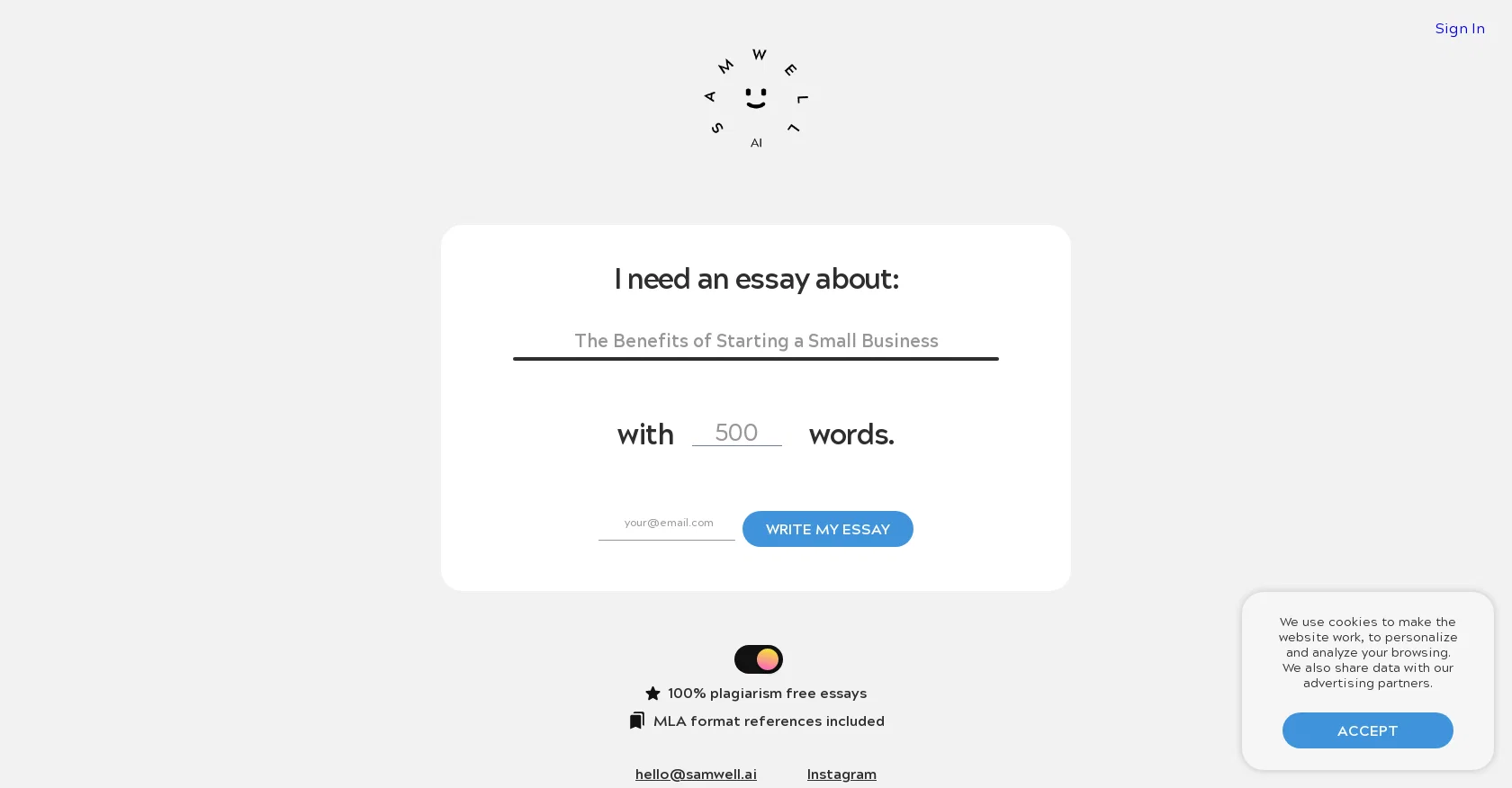 Samwell  website