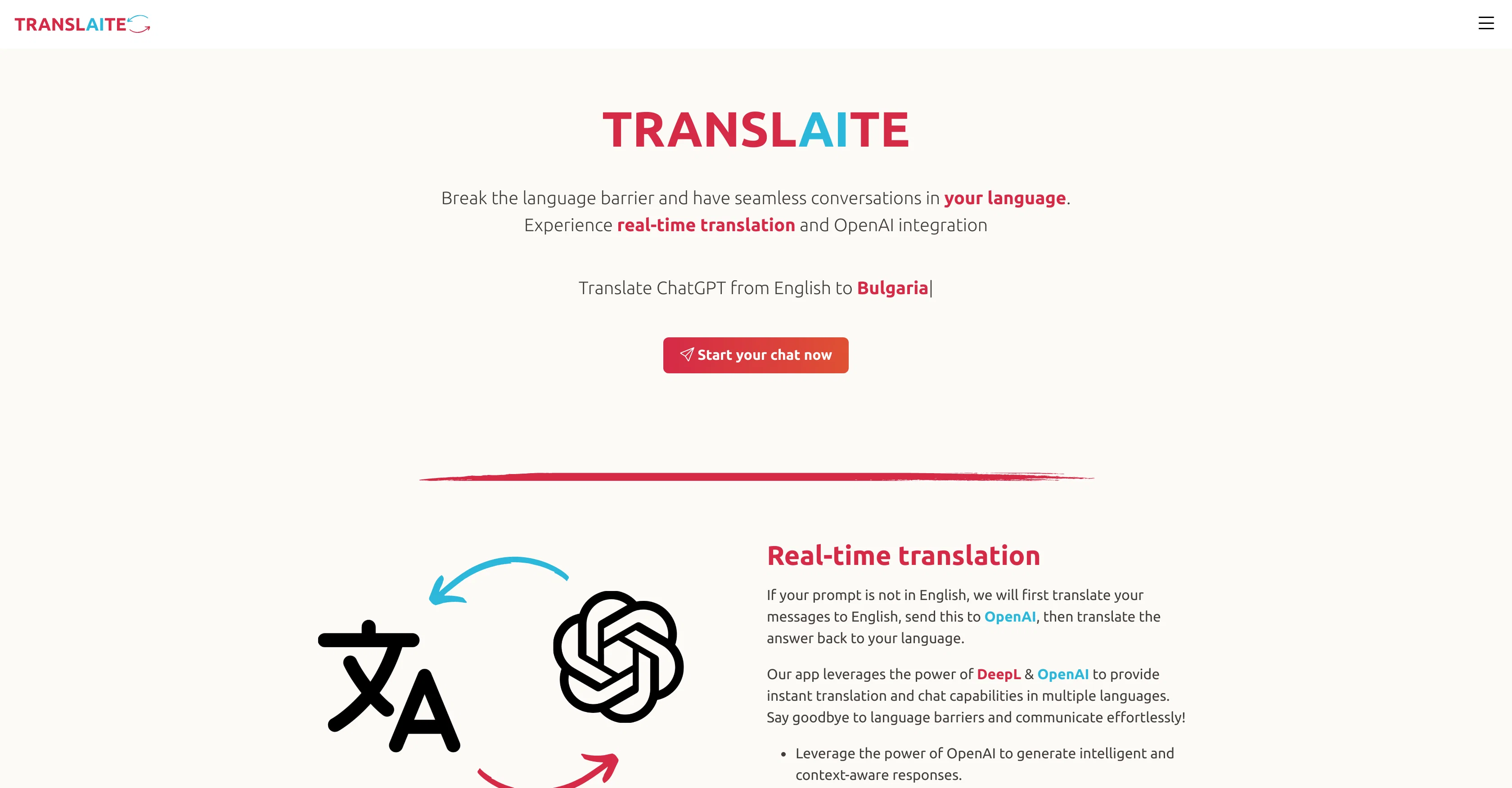 Translaite website