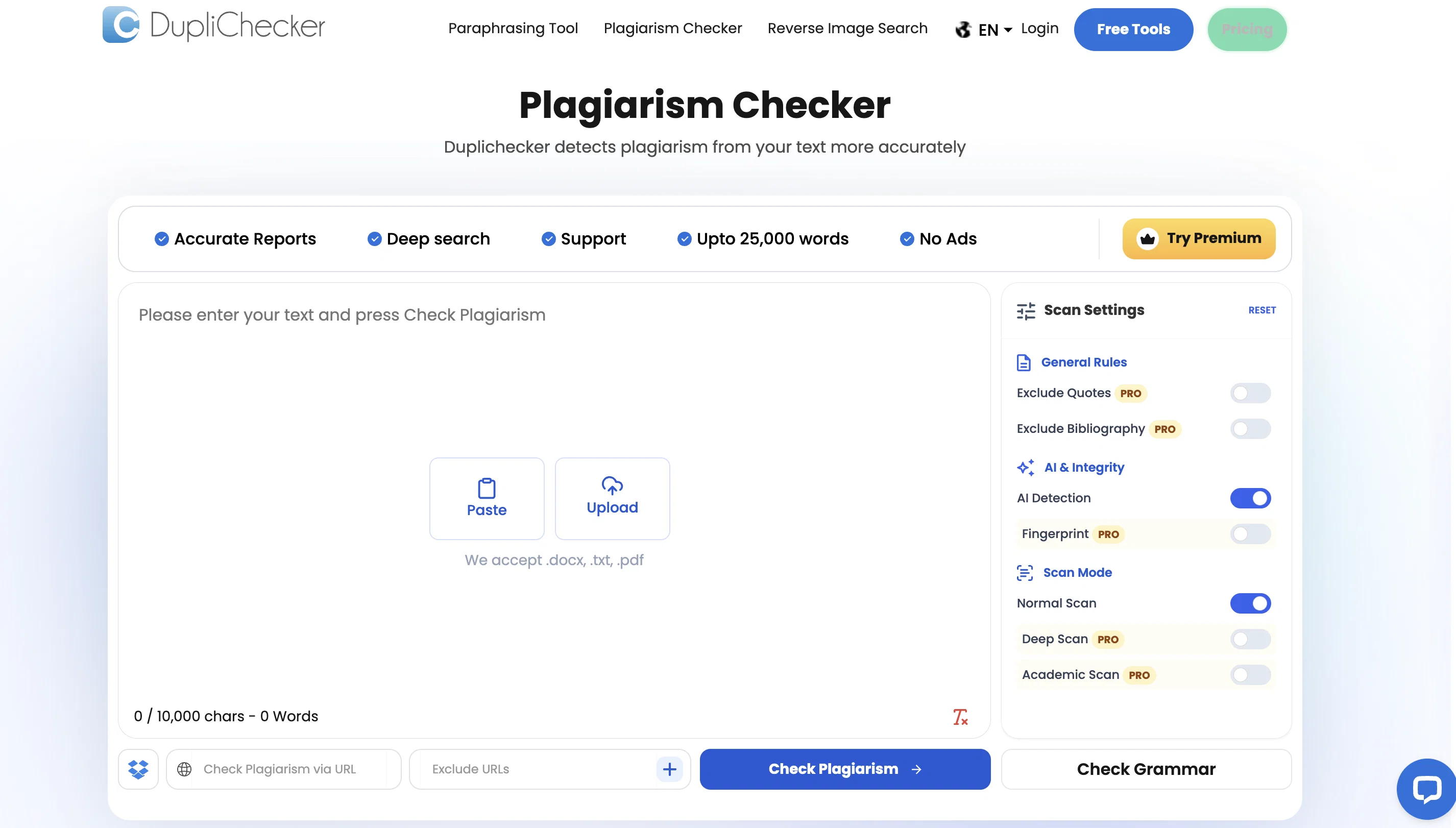Duplichecker website