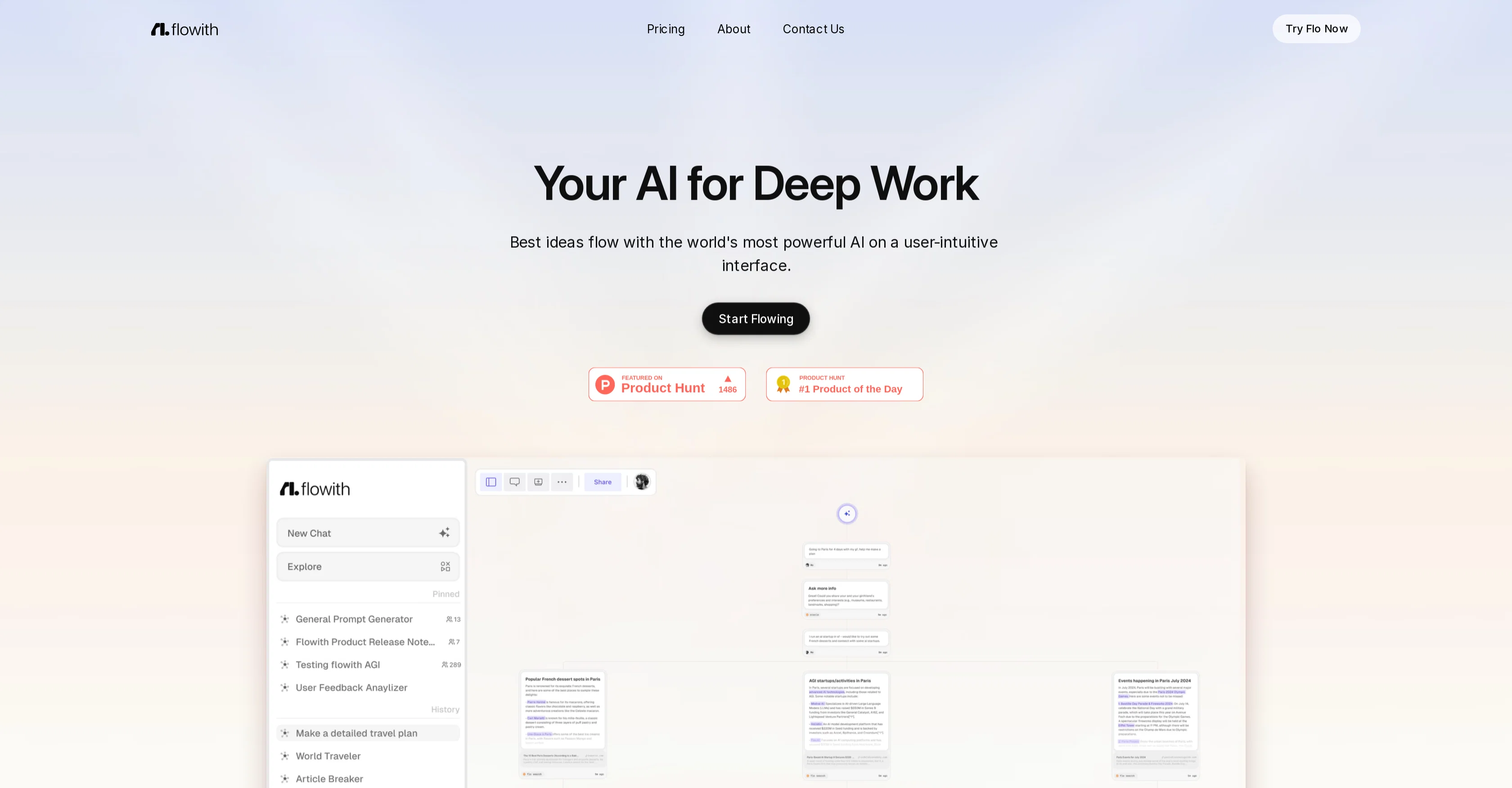 Flowith AI website