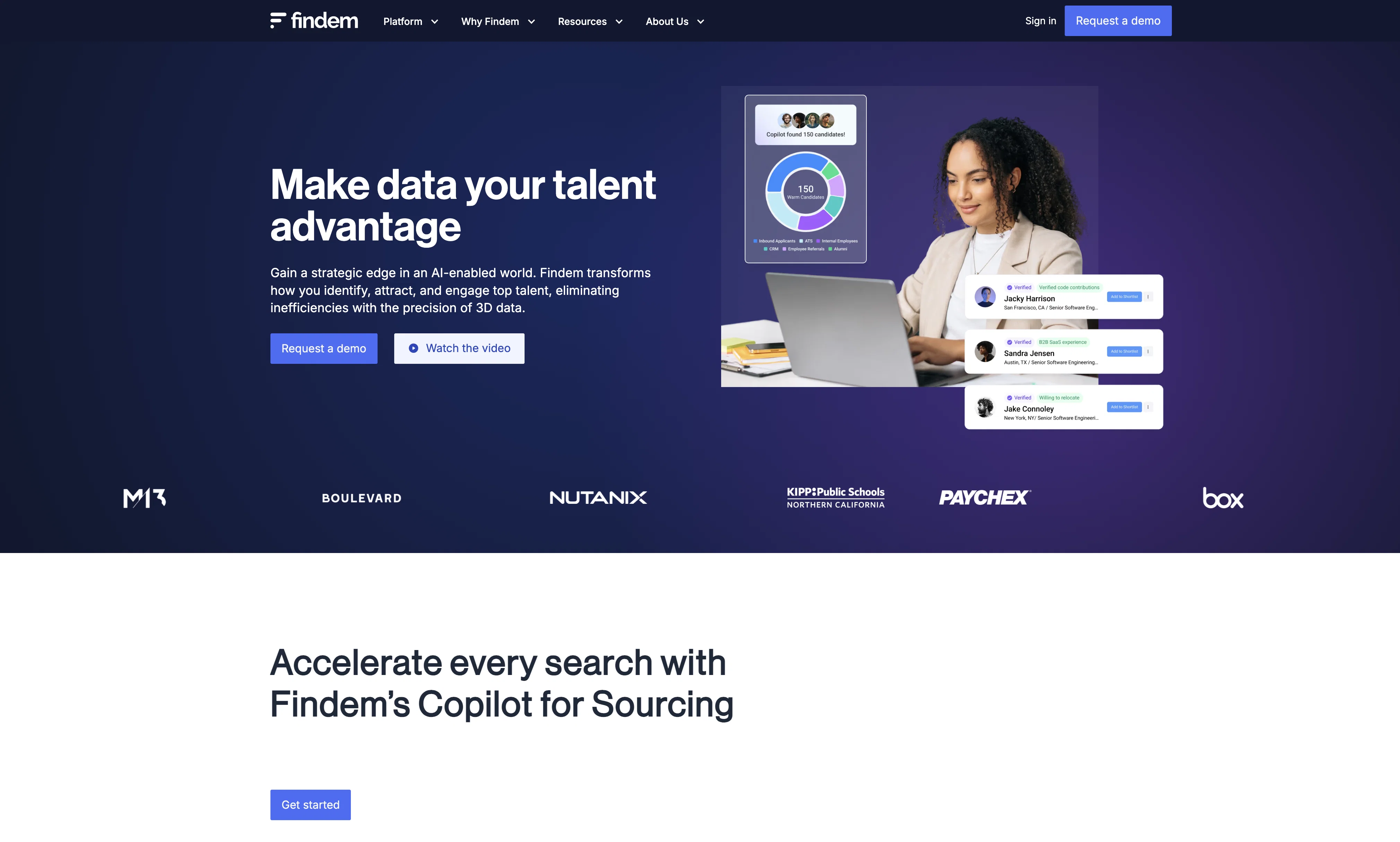 Findem website
