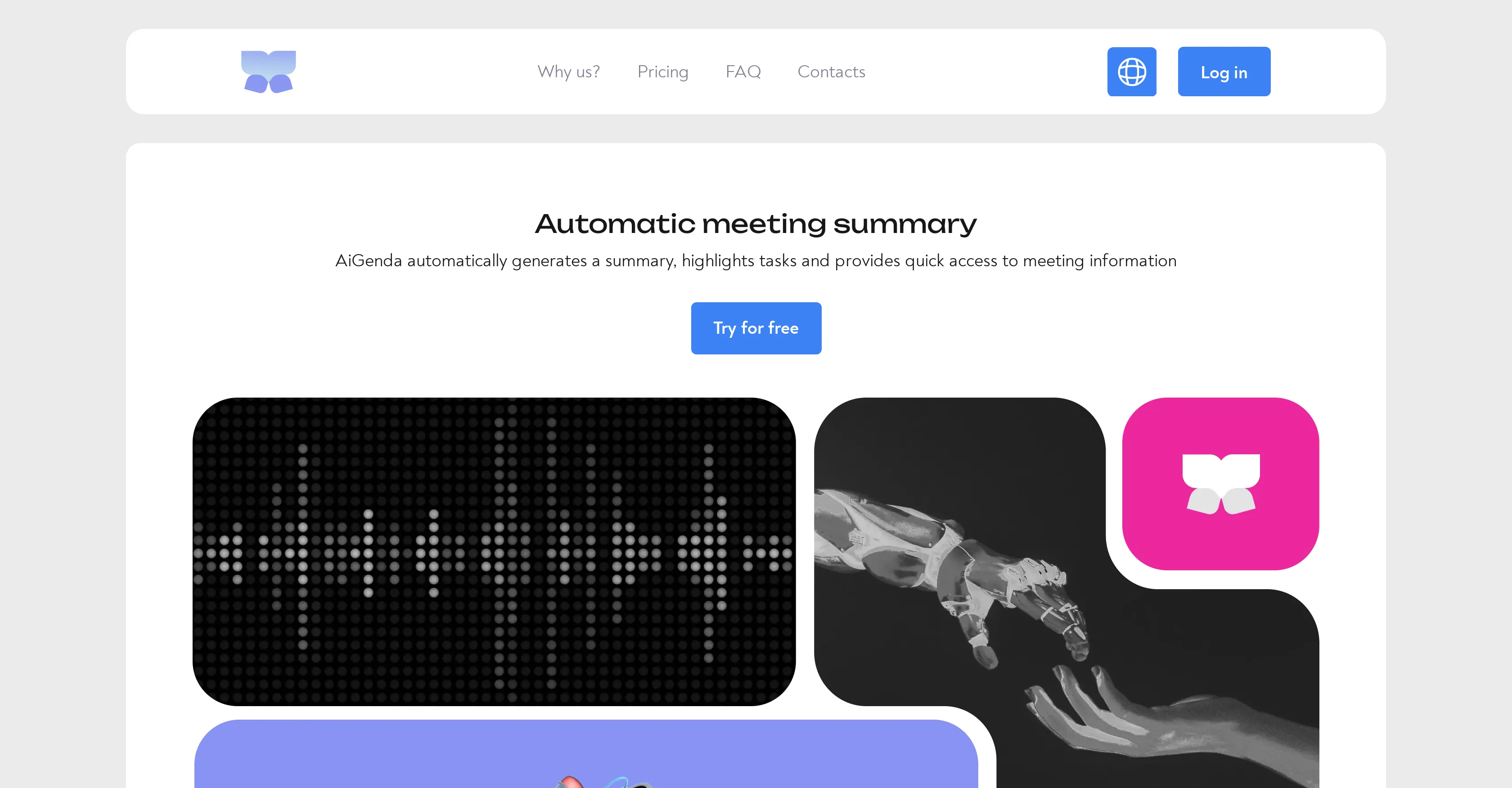 Aigenda website