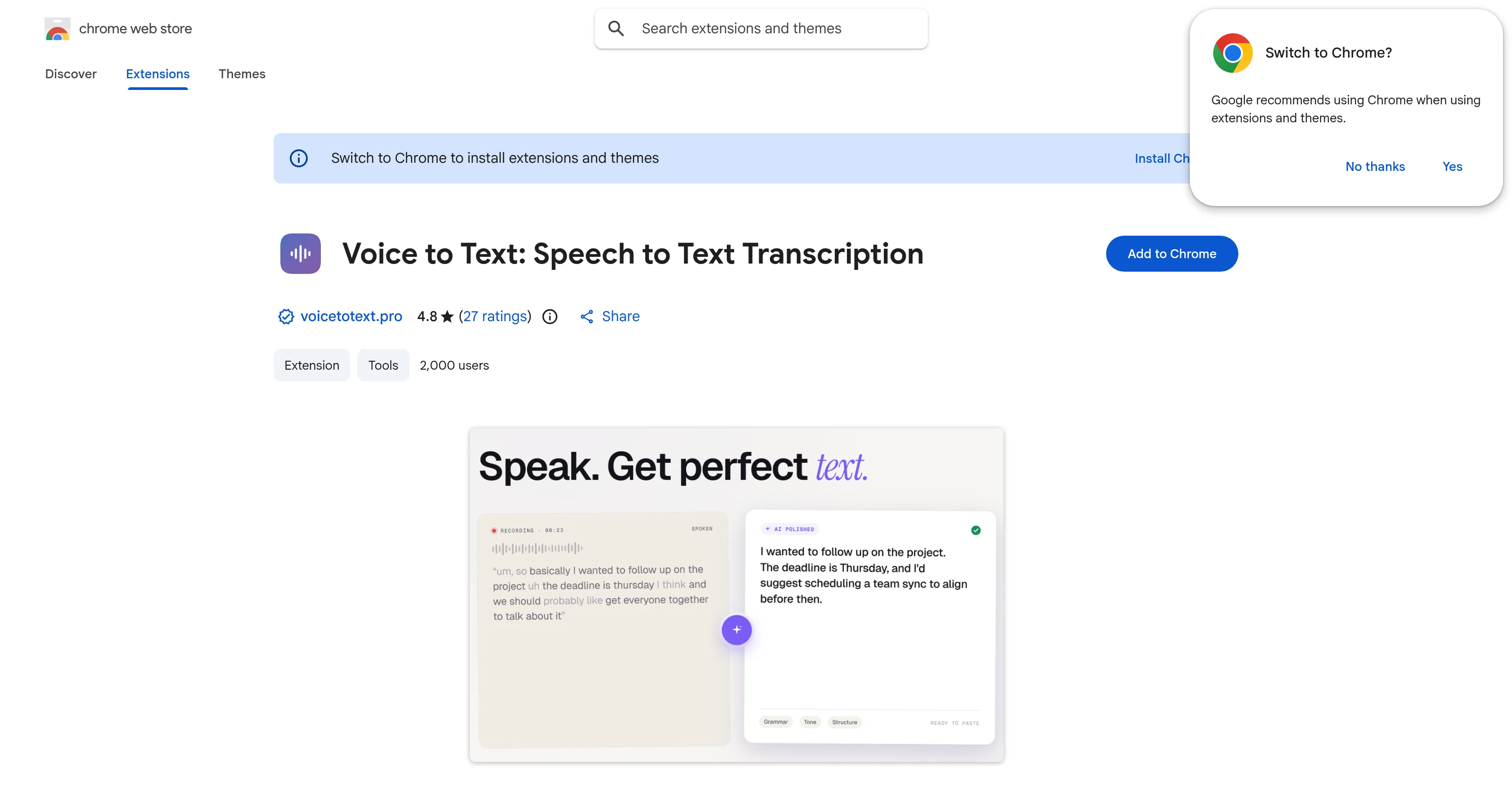 Voice to Text: Speech to Text Transcription website