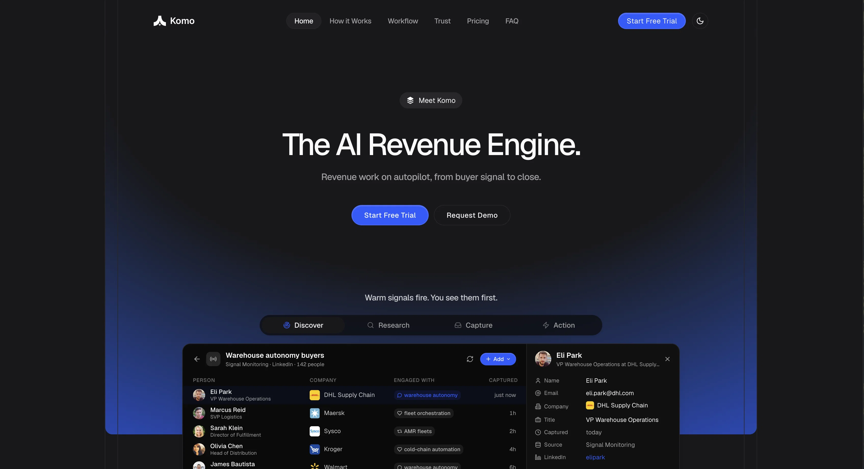 Komo AI website