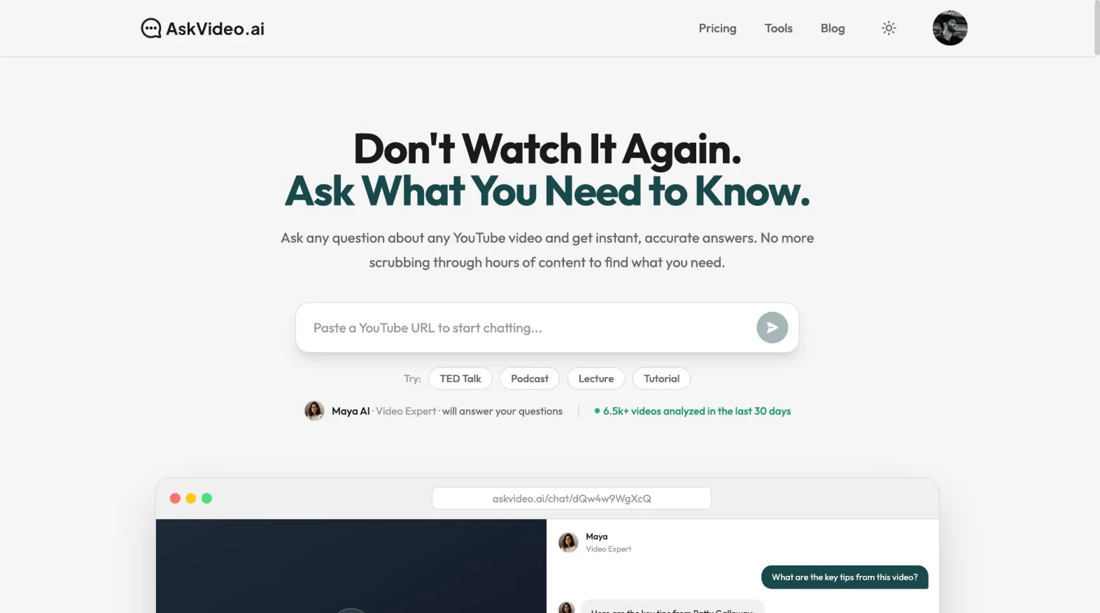 AskVideo website