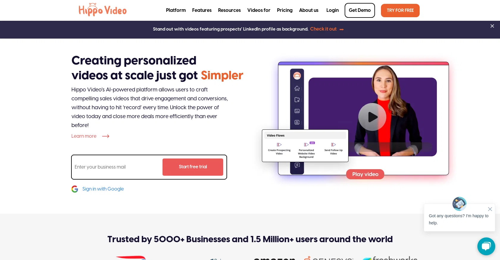Hippo Video website