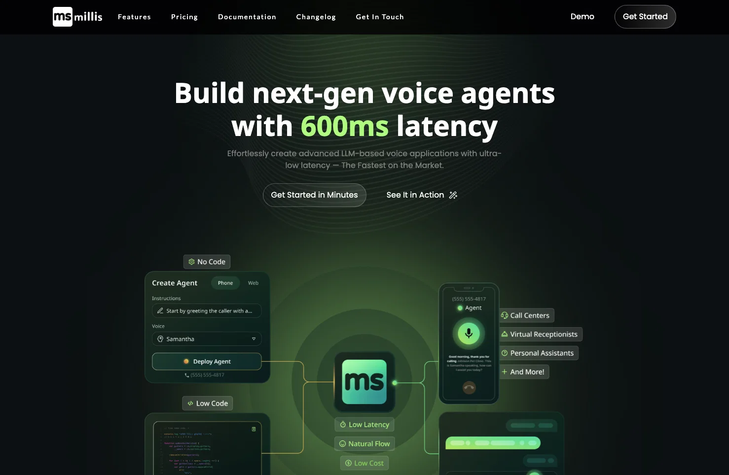 Millis AI website