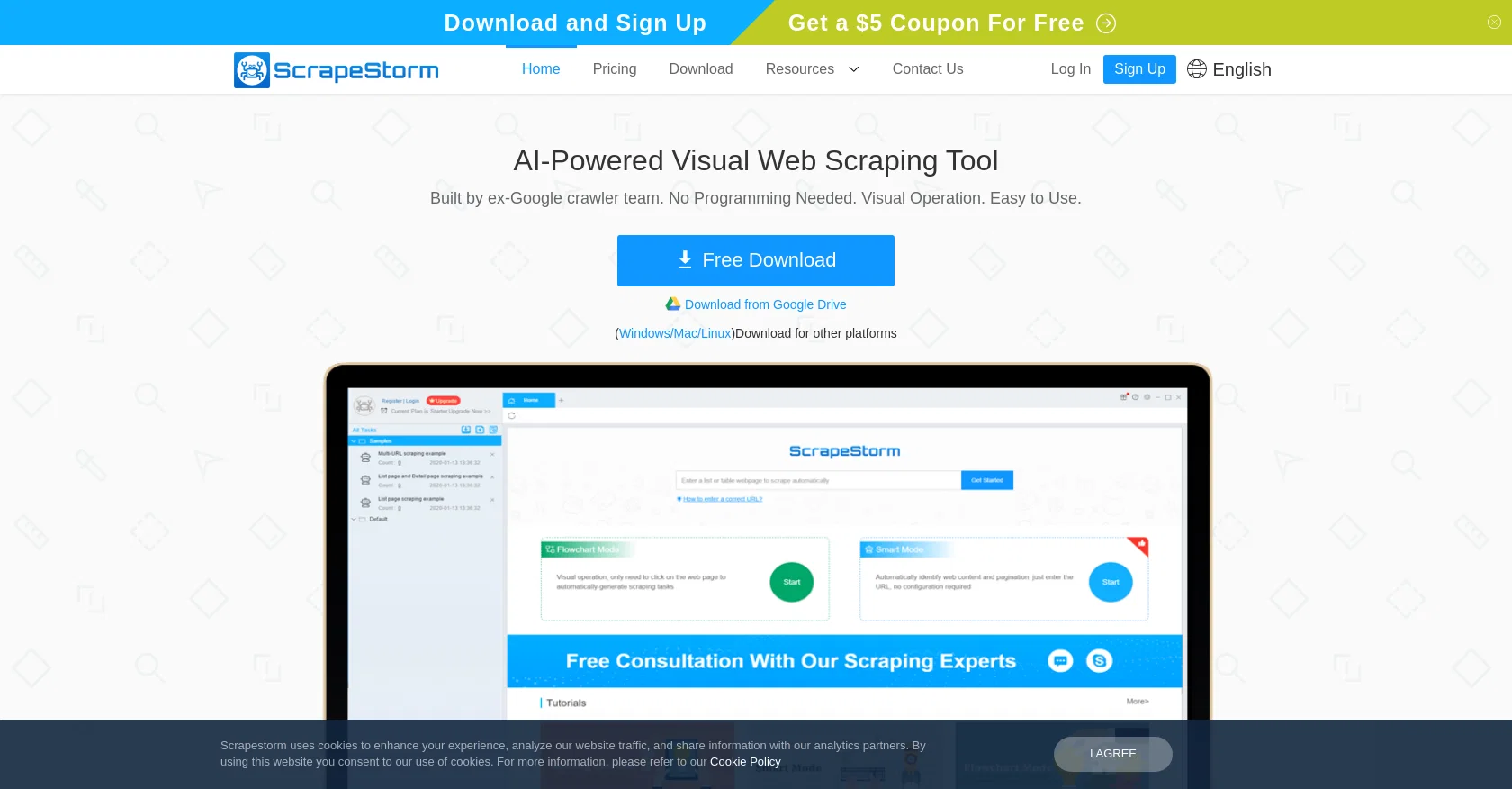 ScrapeStorm website