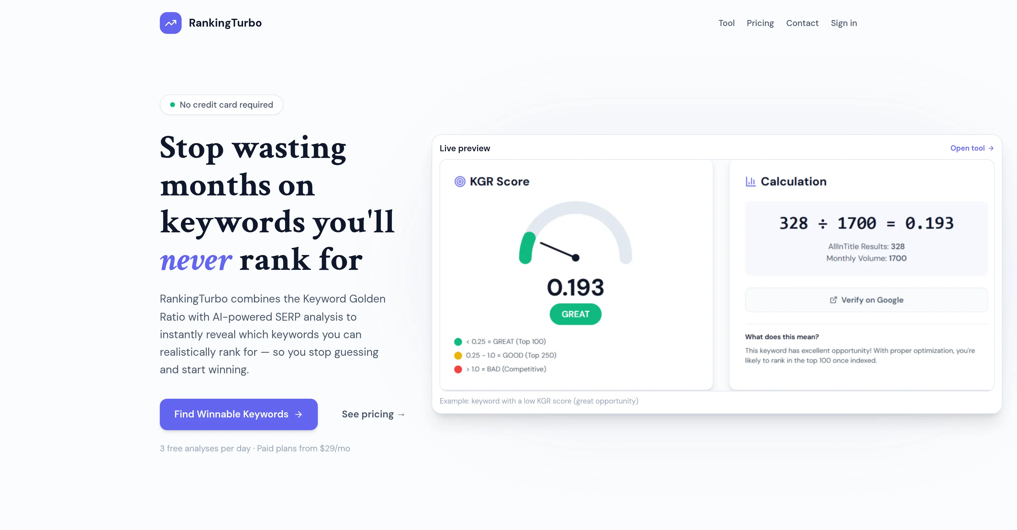 Ranking Turbo website